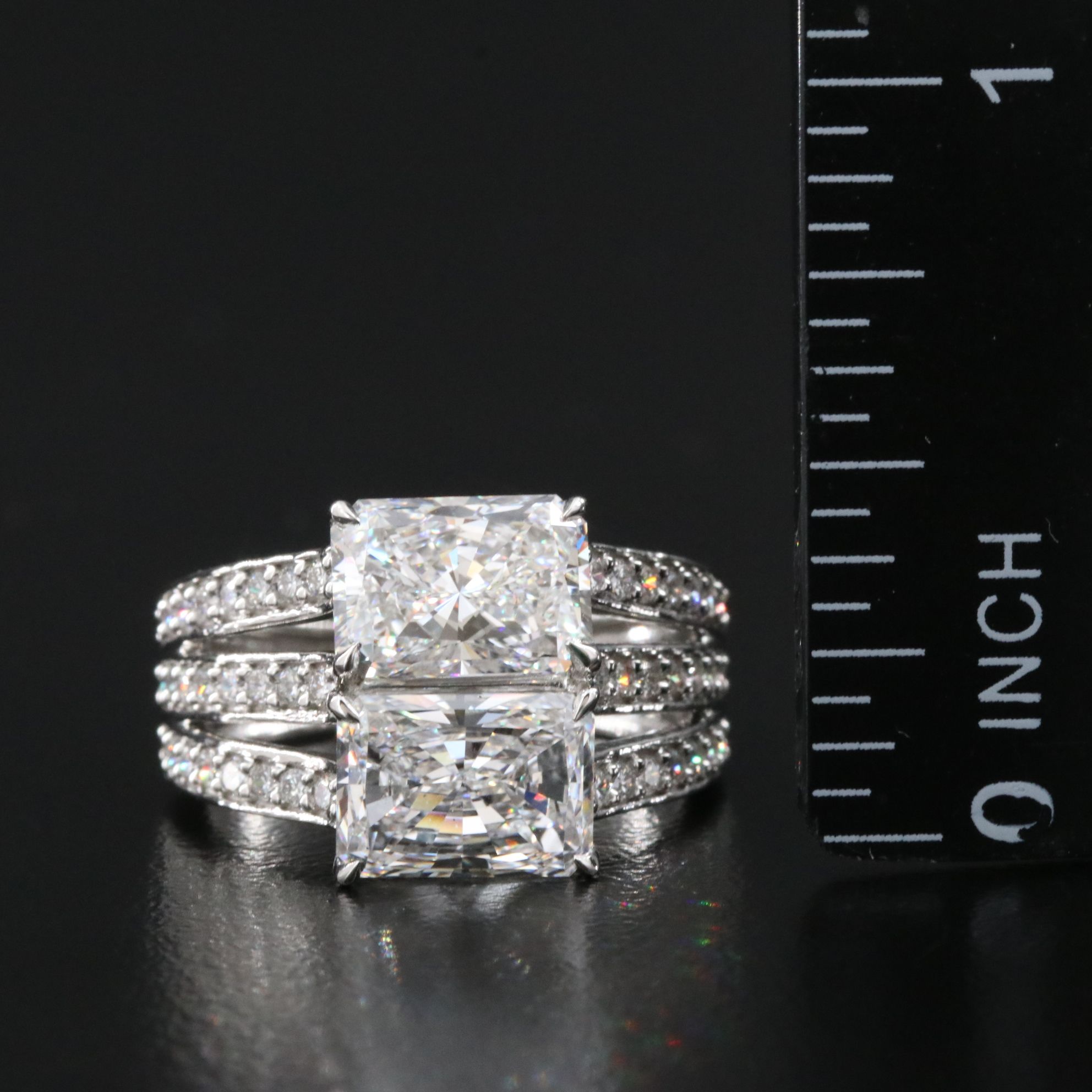 Platinum 4.56 CTW Lab Grown Diamond Ring with IGI Reports