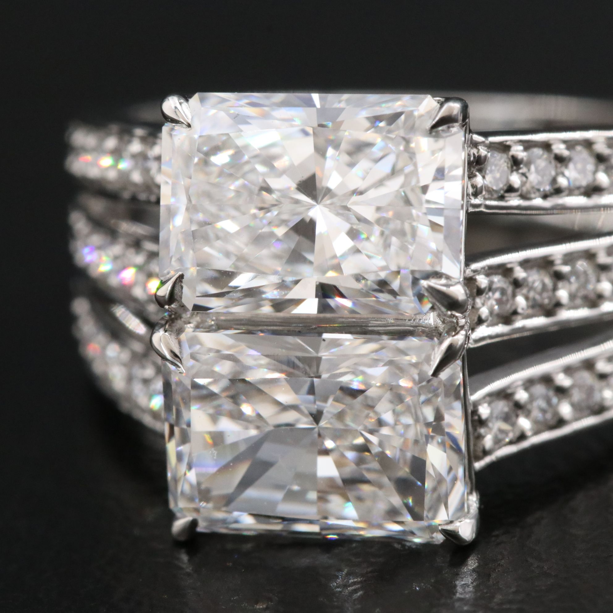 Platinum 4.56 CTW Lab Grown Diamond Ring with IGI Reports