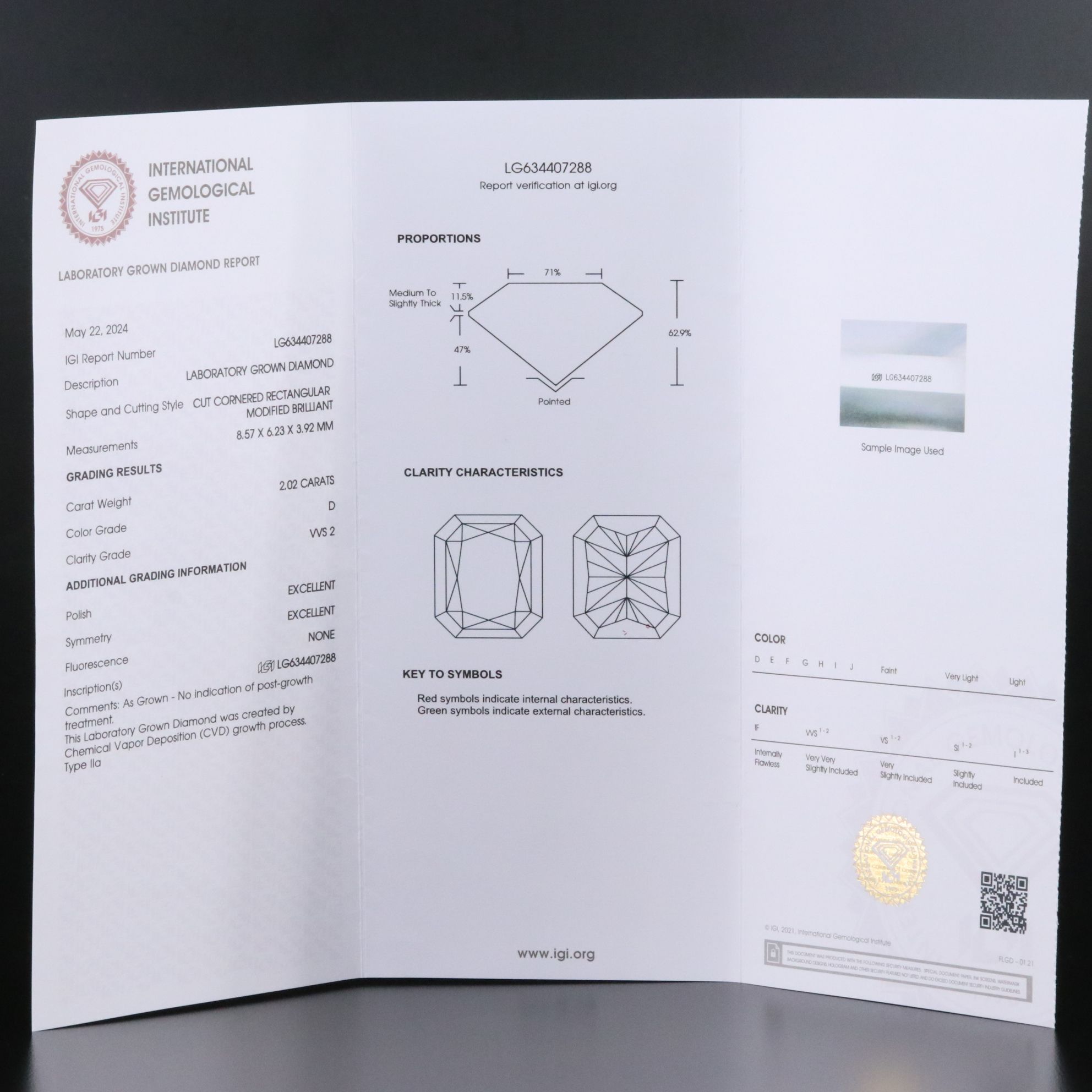 Platinum 4.56 CTW Lab Grown Diamond Ring with IGI Reports