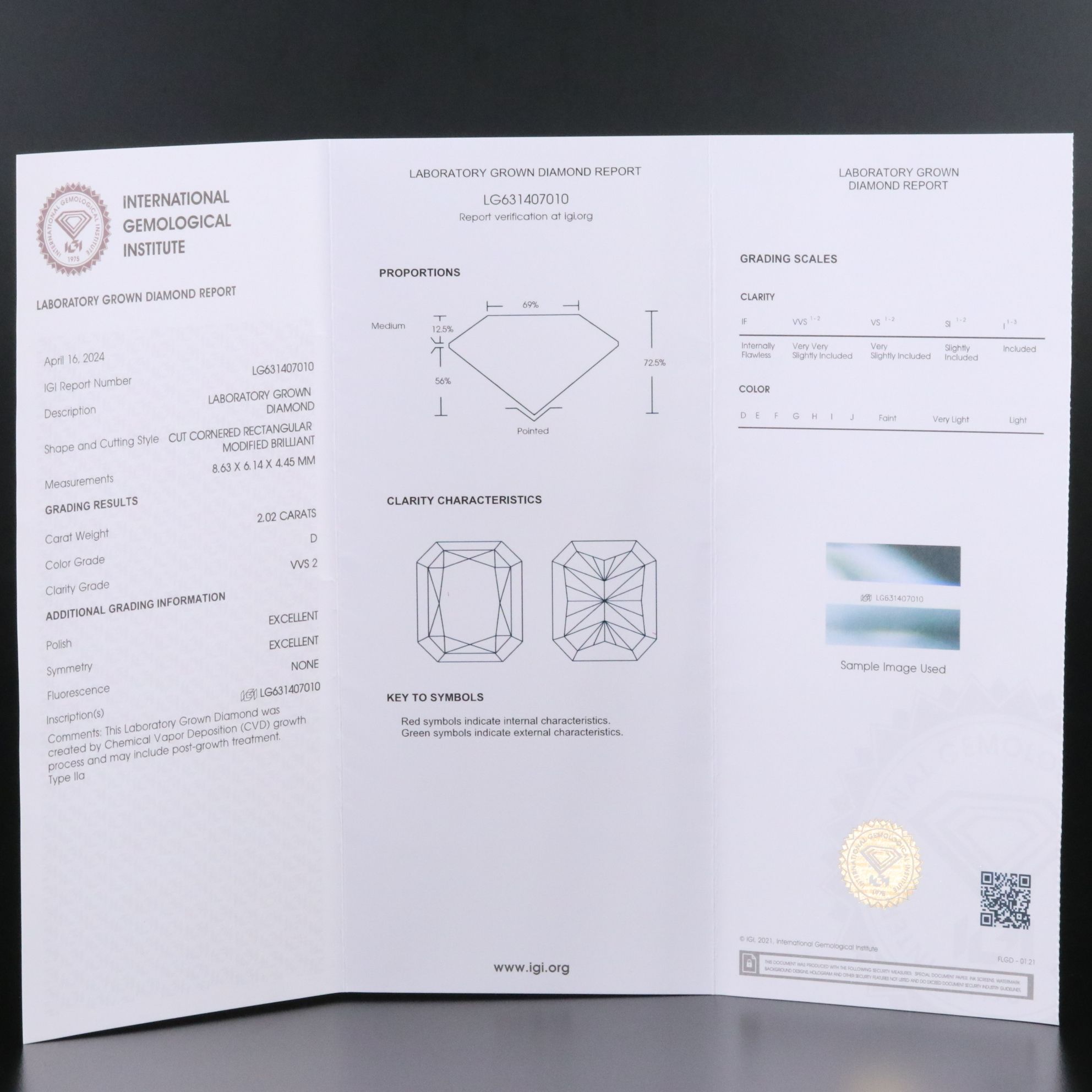 Platinum 4.56 CTW Lab Grown Diamond Ring with IGI Reports