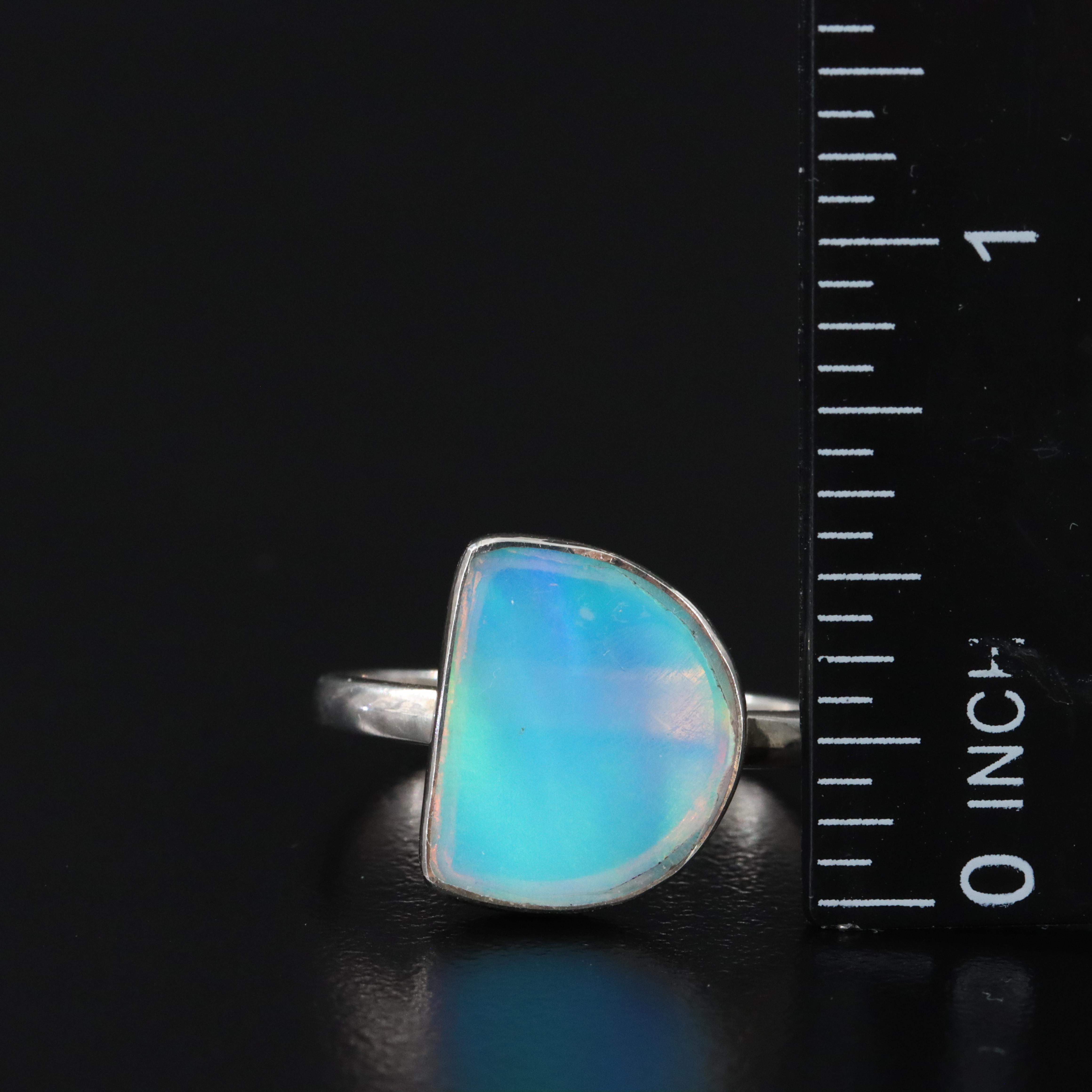 Sterling Opal Slice Ring