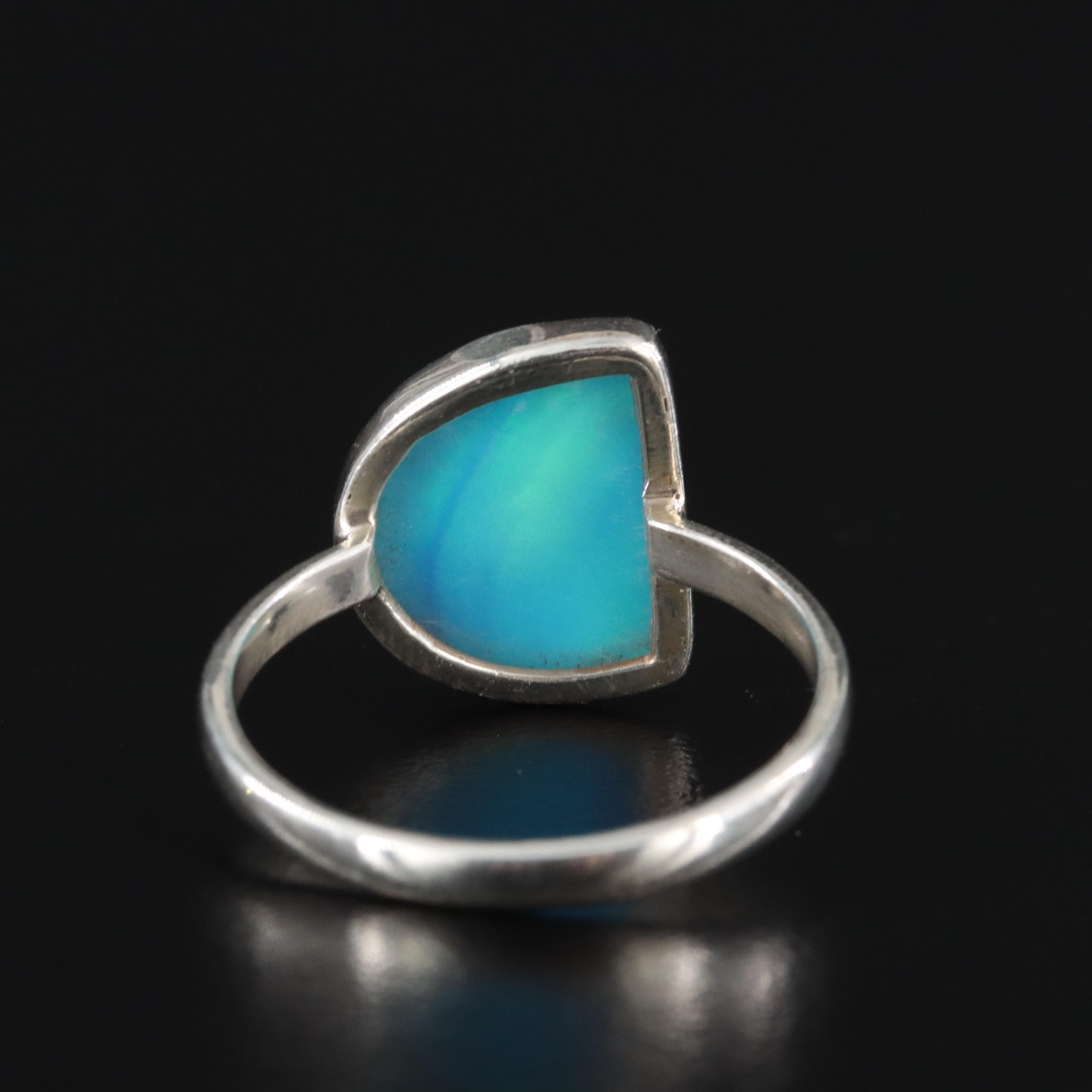 Sterling Opal Slice Ring