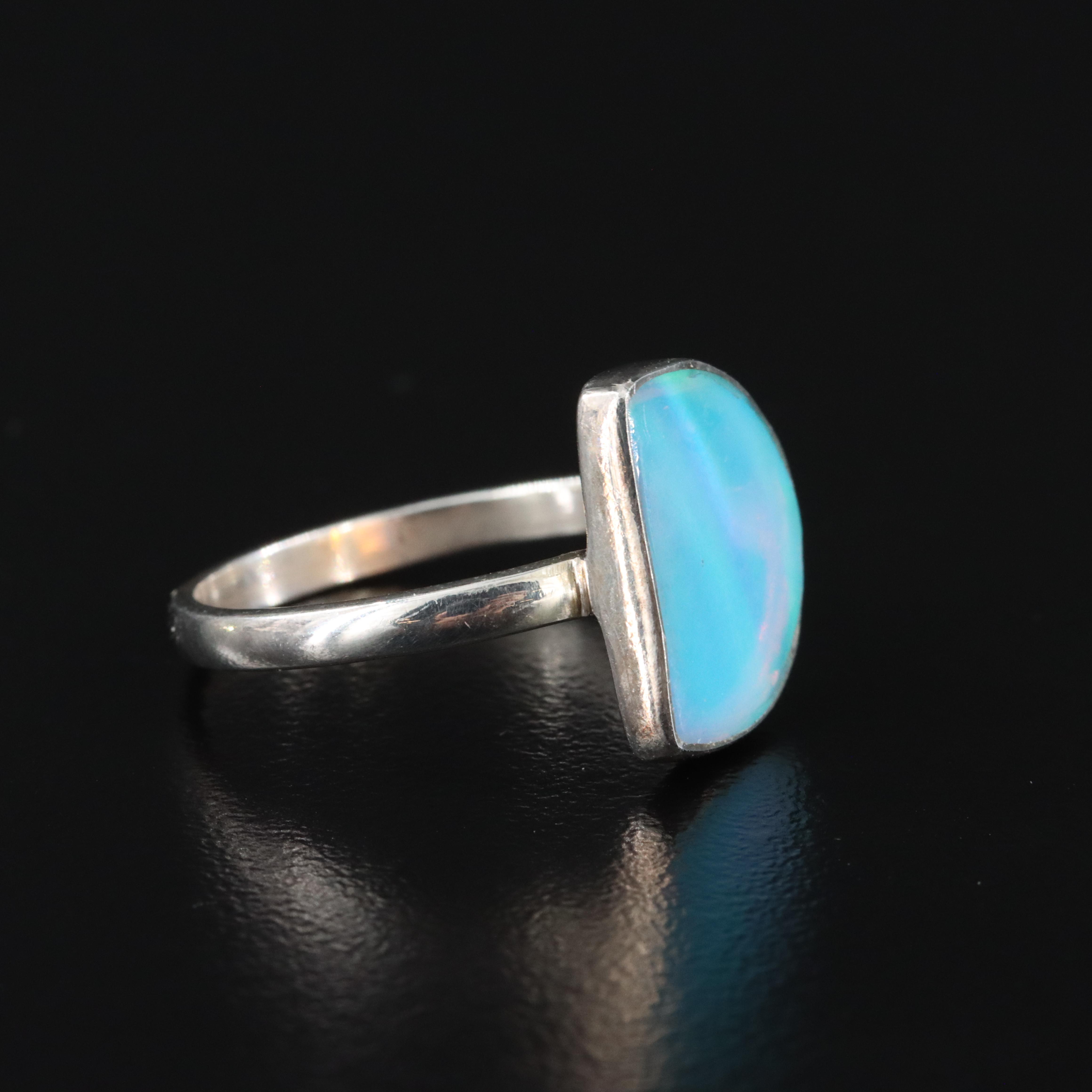 Sterling Opal Slice Ring