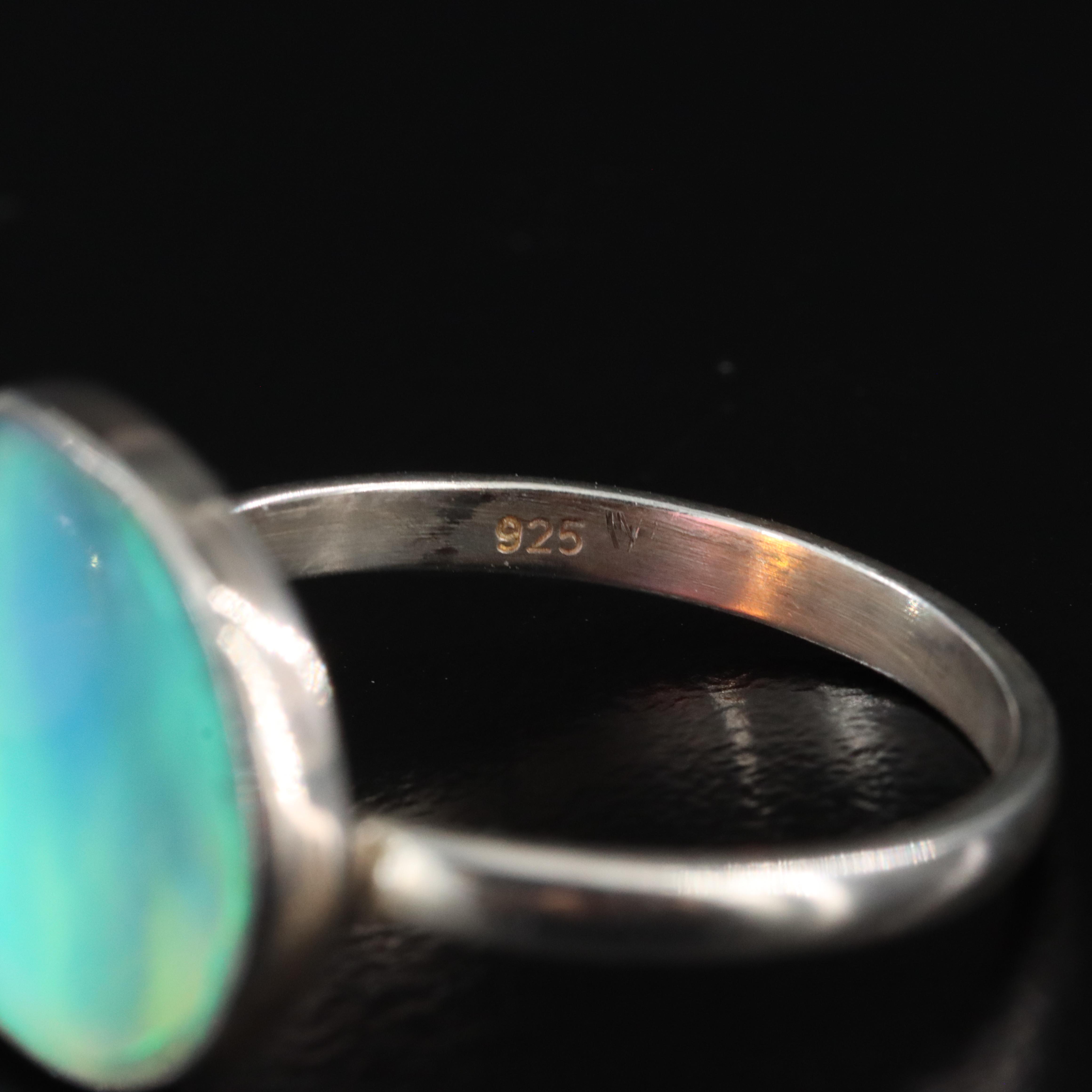 Sterling Opal Slice Ring