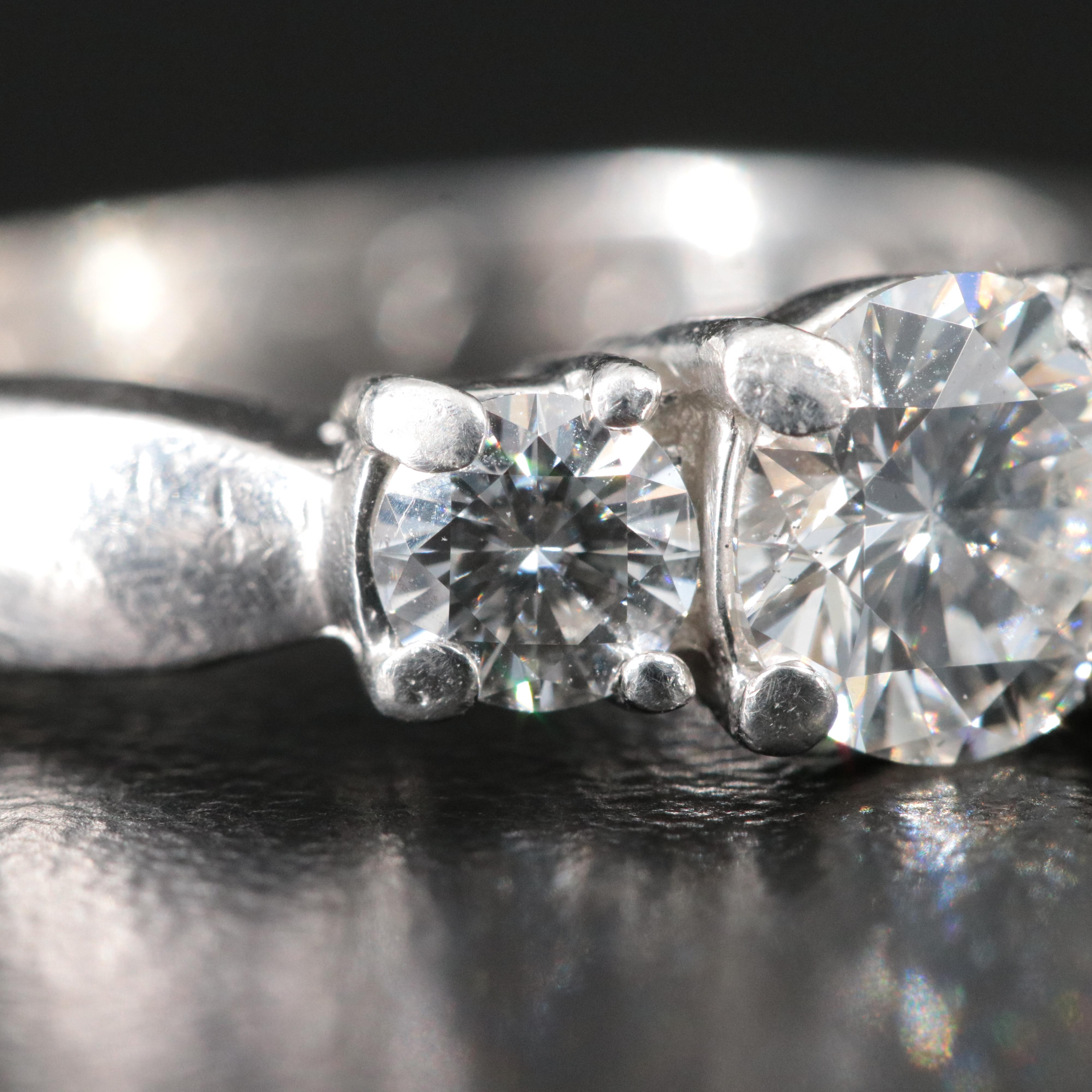 Platinum 1.62 CTW Diamond Ring with GIA Report