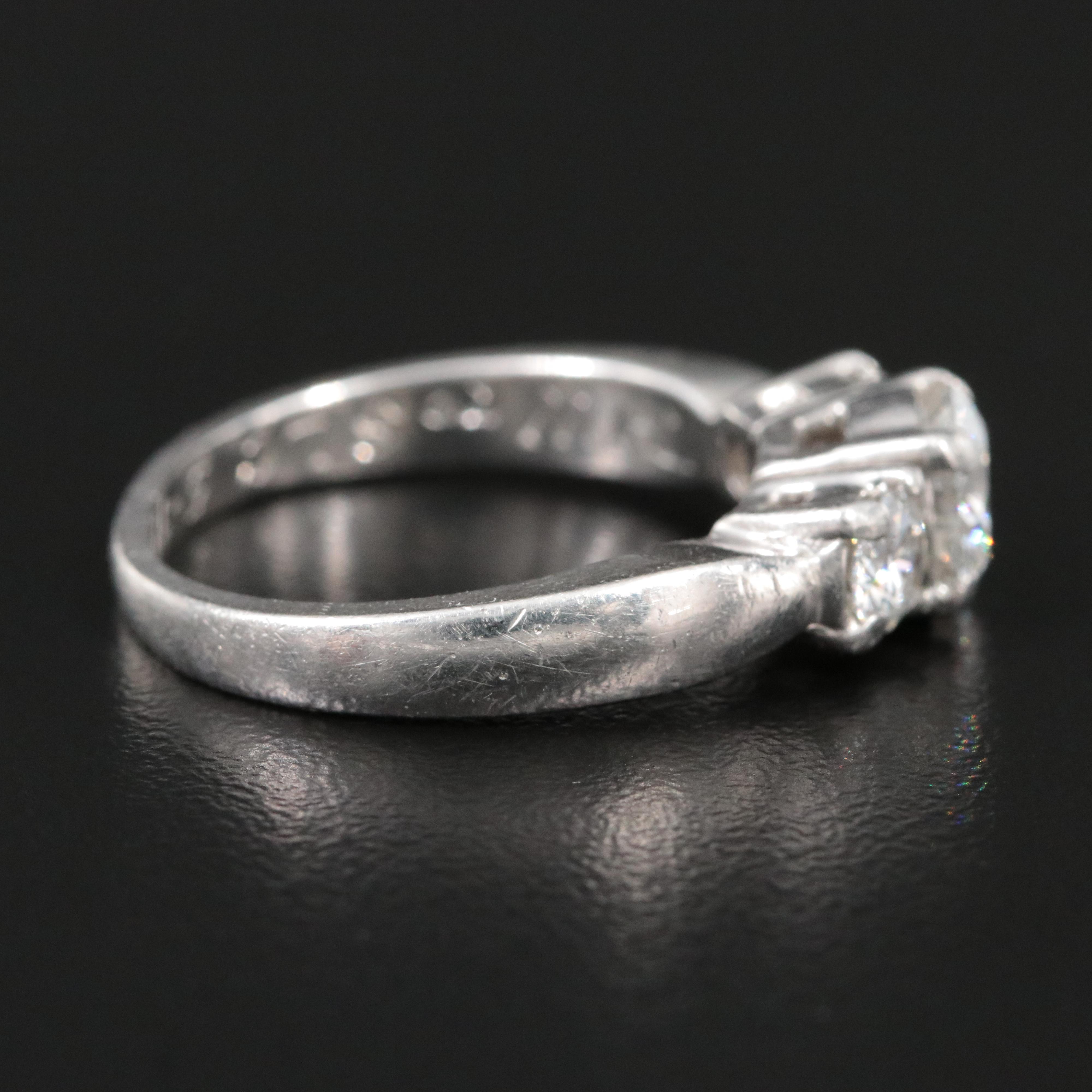 Platinum 1.62 CTW Diamond Ring with GIA Report