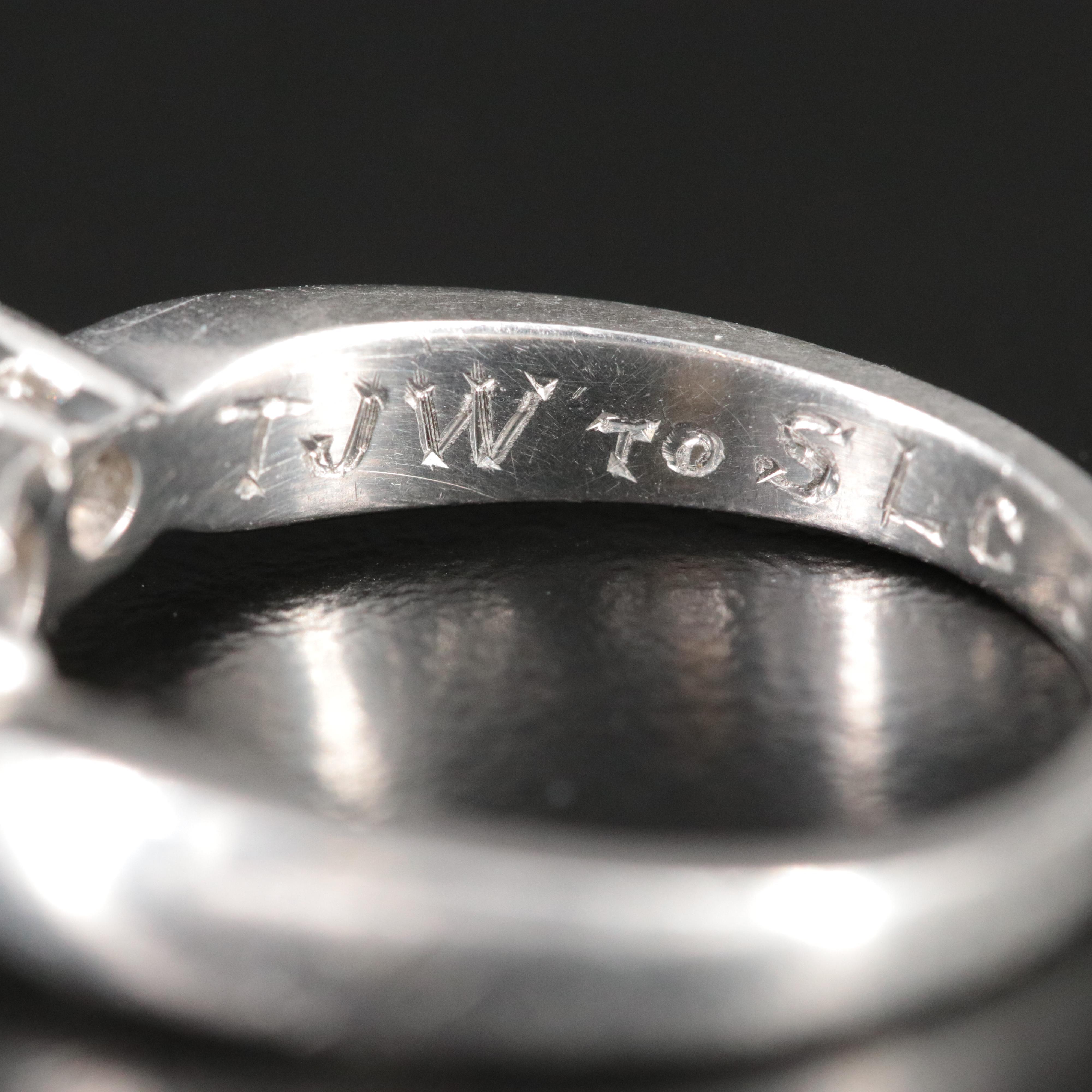 Platinum 1.62 CTW Diamond Ring with GIA Report