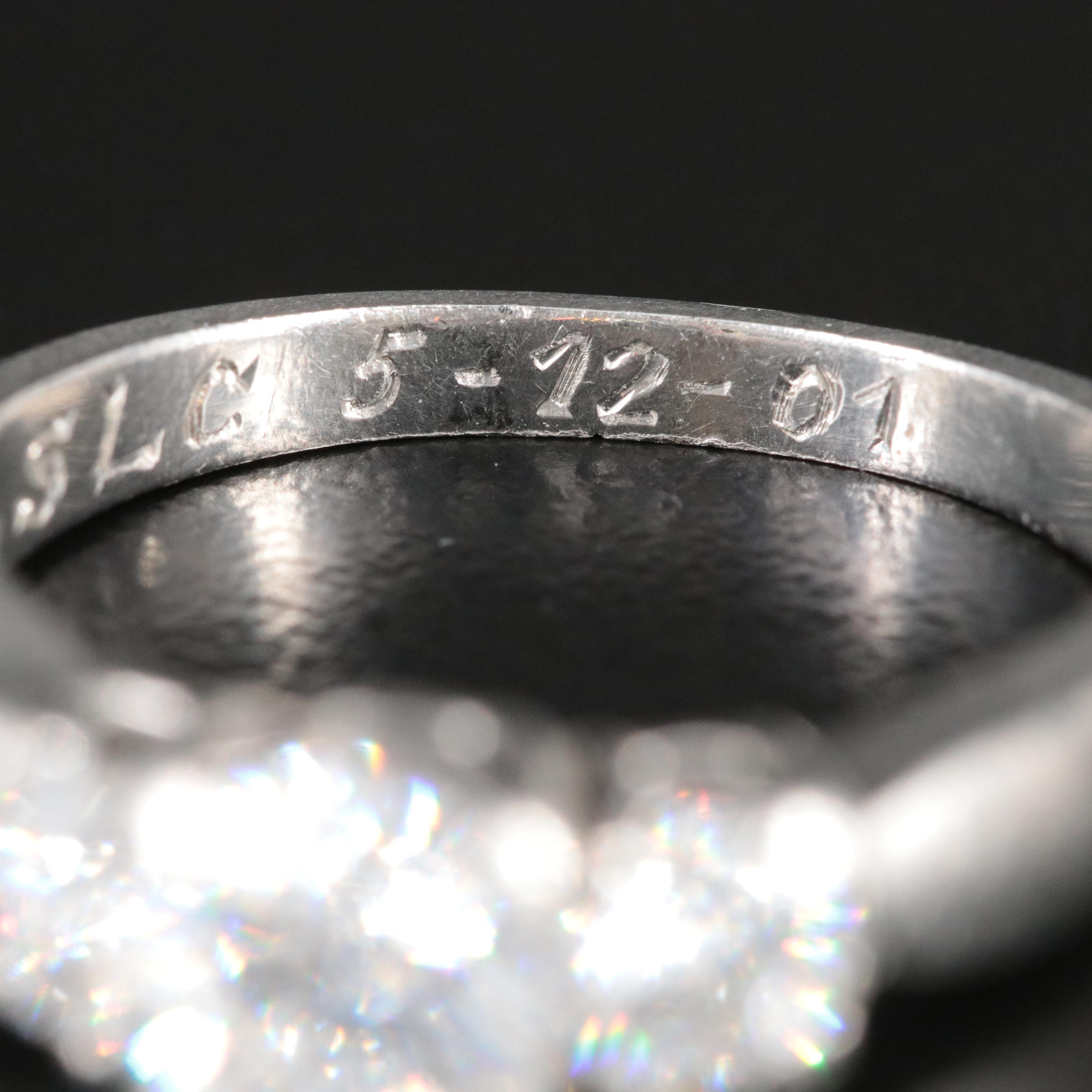 Platinum 1.62 CTW Diamond Ring with GIA Report