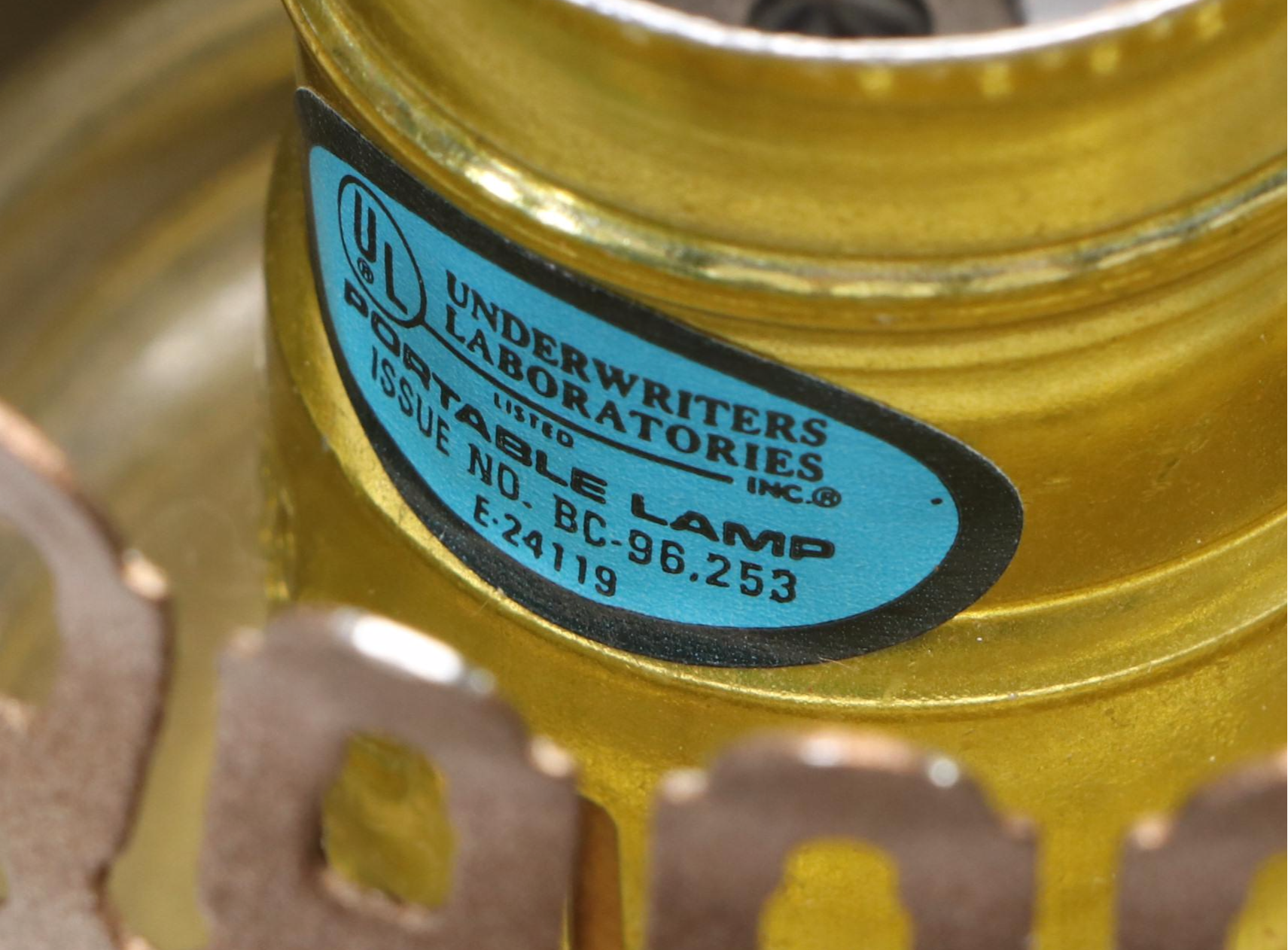 Victorian Style Metal Lamp with Hand-Painted Farmland Scene Tole Lampshade