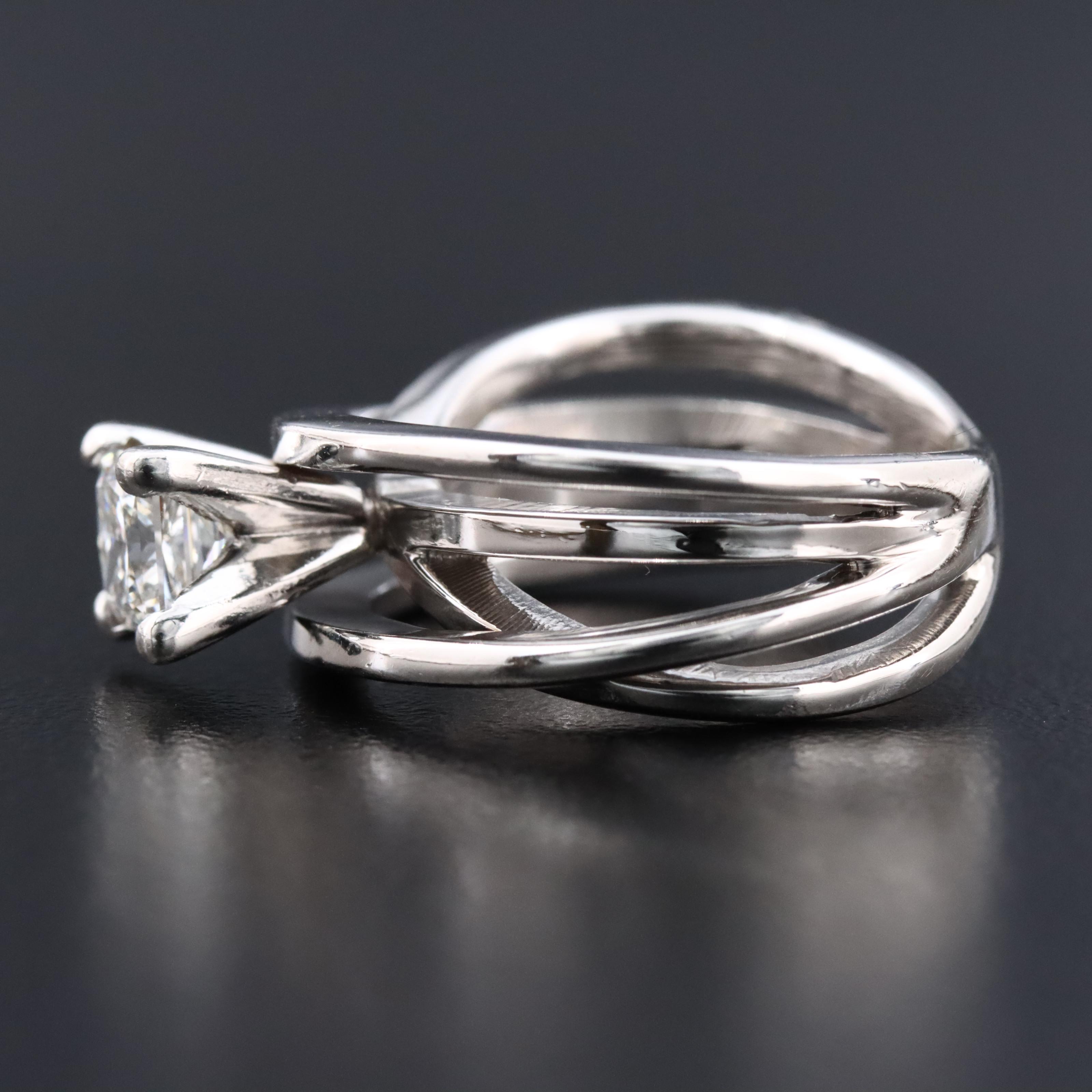 14K 1.01 CT Diamond Ring with GIA Report