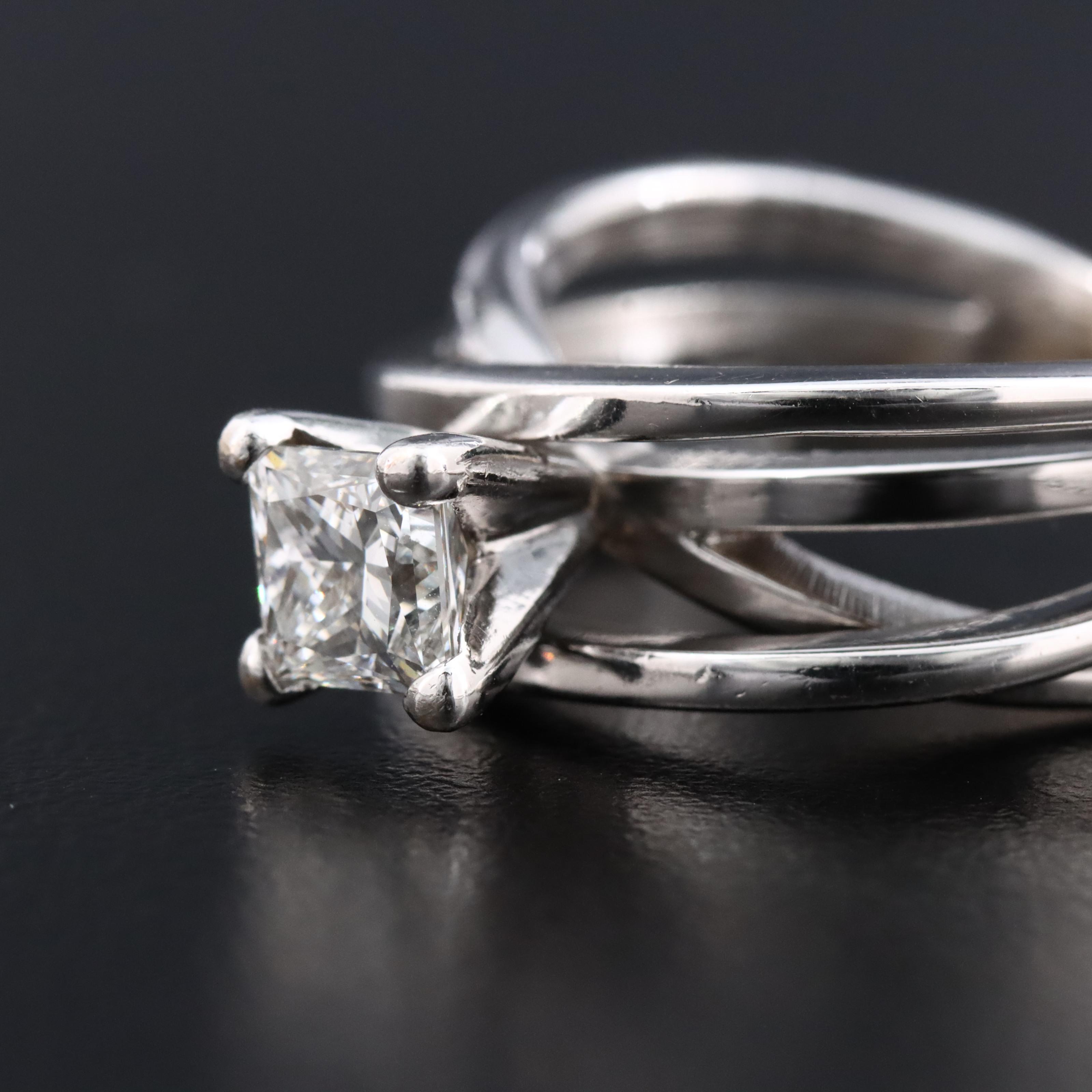 14K 1.01 CT Diamond Ring with GIA Report