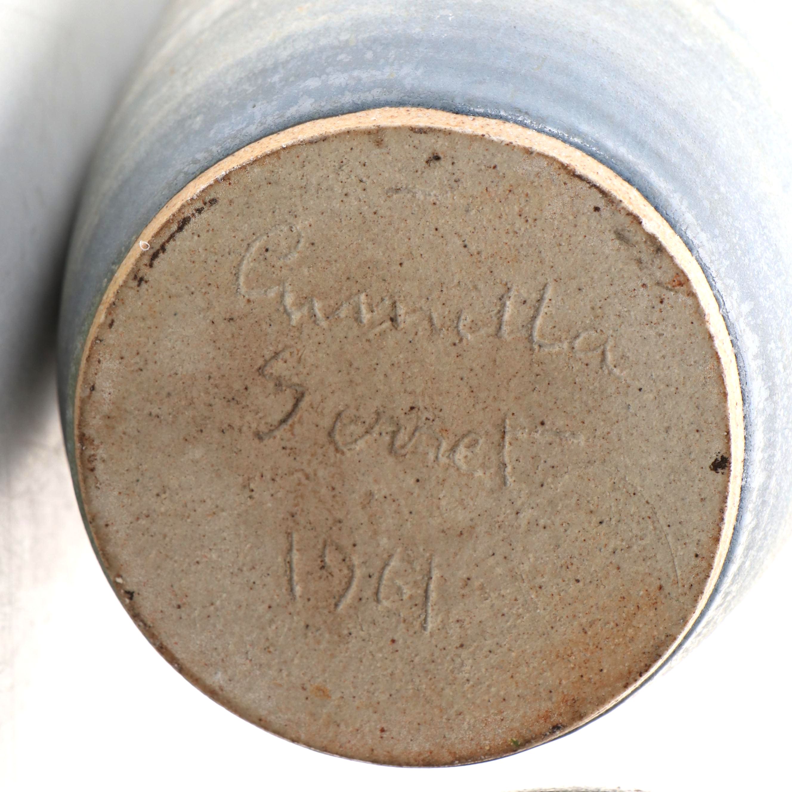 Camilla Garret Mid Century Modern Art Pottery Ceramic Vases and Bowl