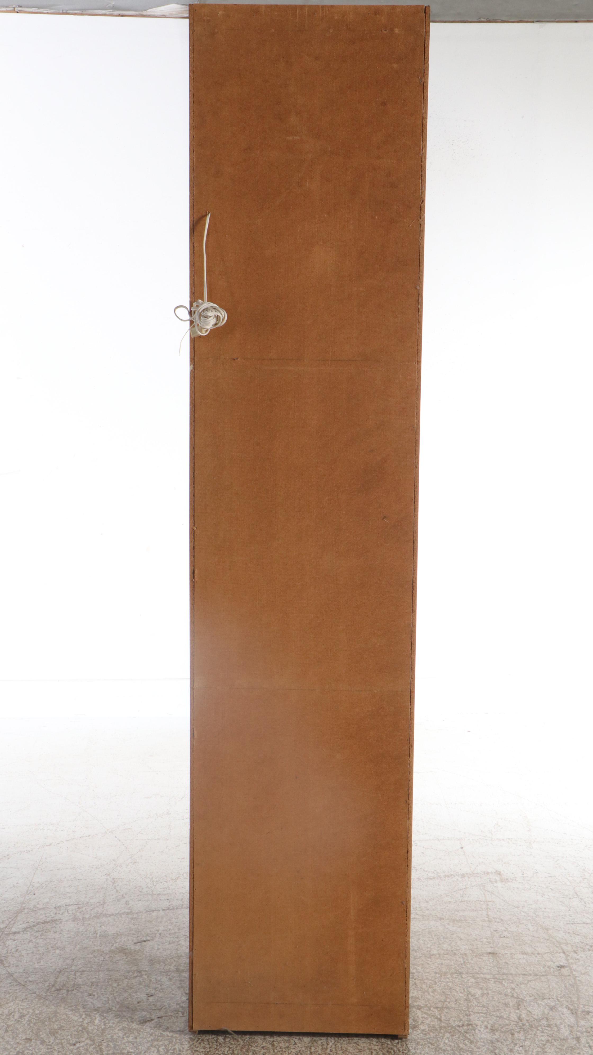 Pair of Postmodernist Smoked Mirrored Glass and Laminate Cabinets, Late 20th C.