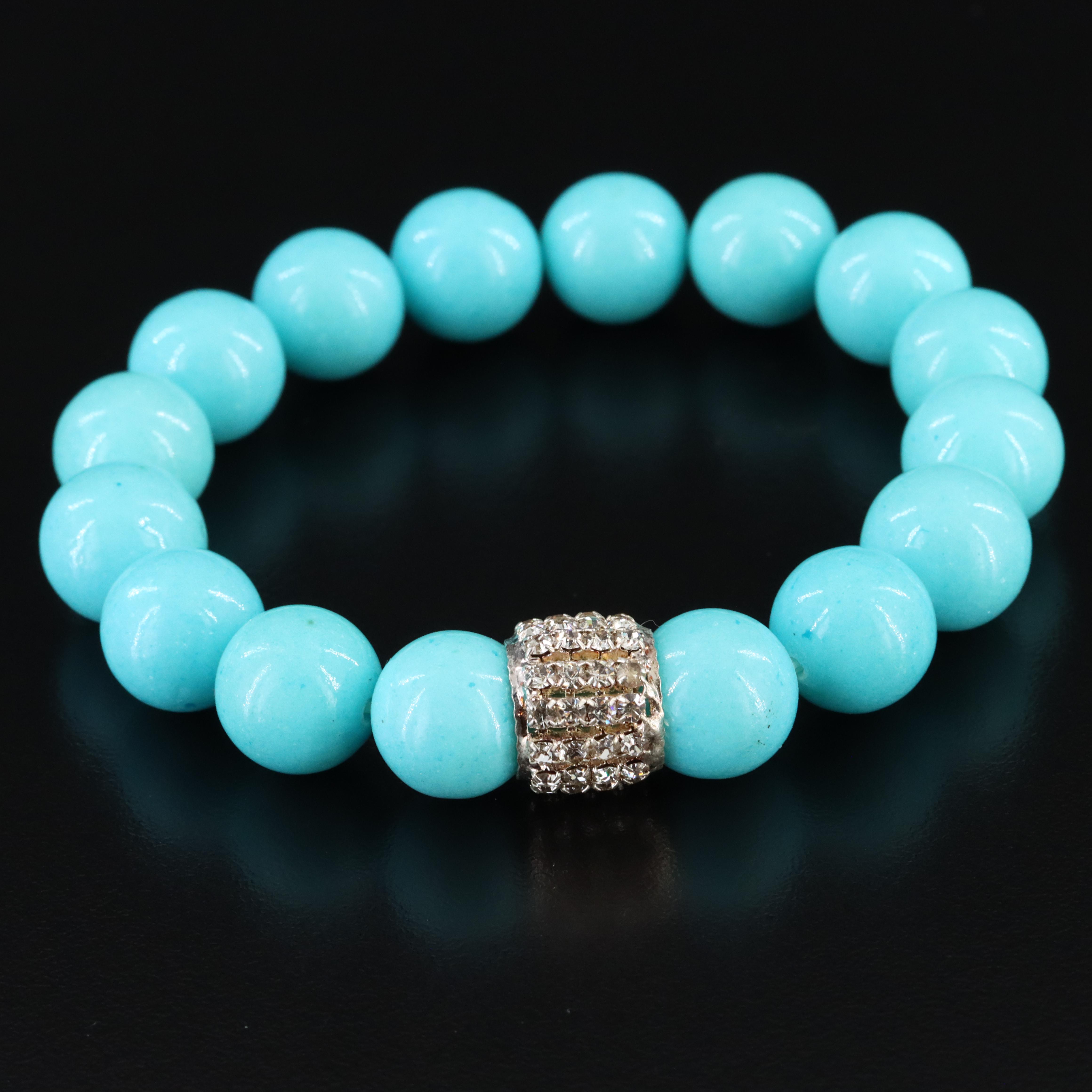 Quartzite and Rhinestones Featured in Bracelet Collection