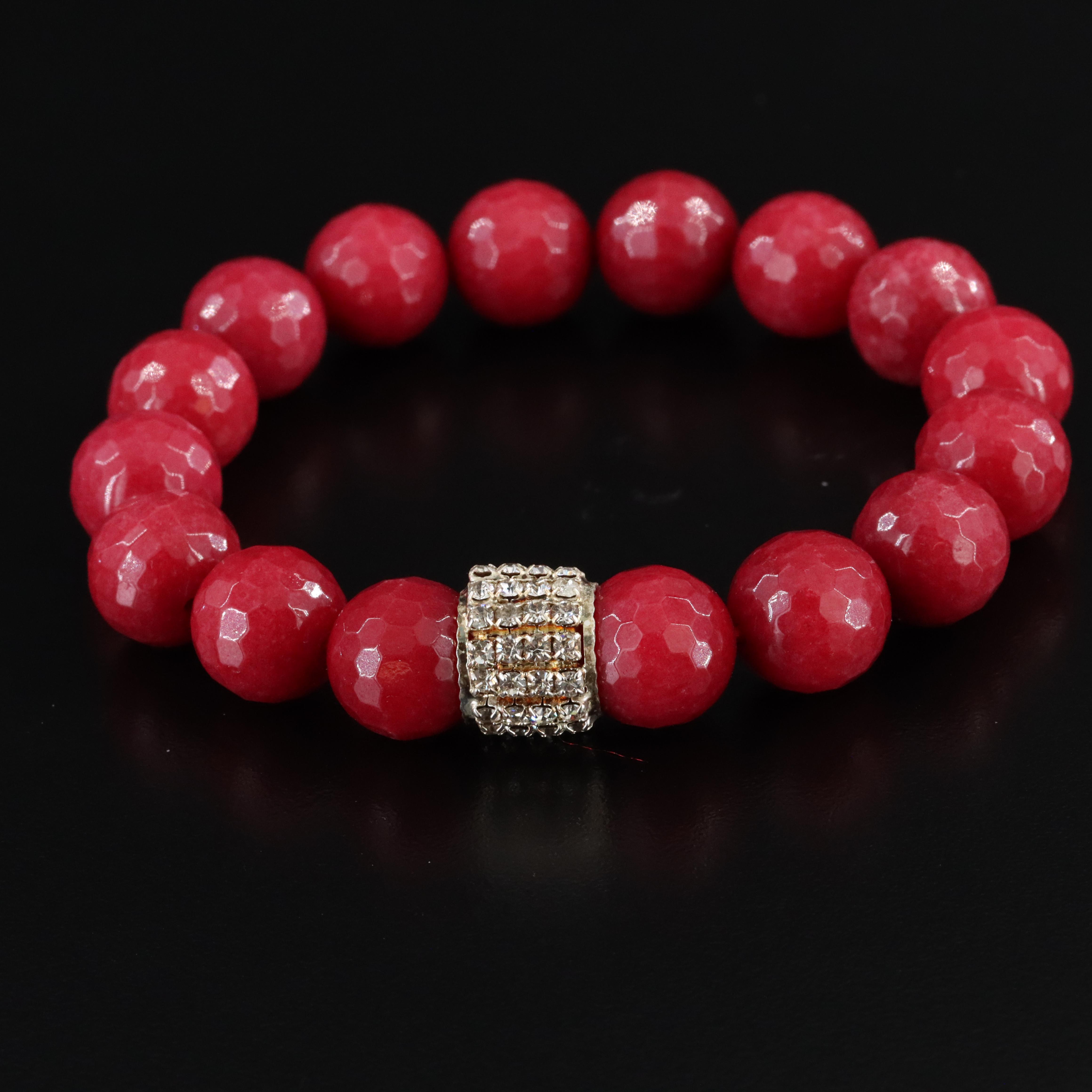 Quartzite and Rhinestones Featured in Bracelet Collection