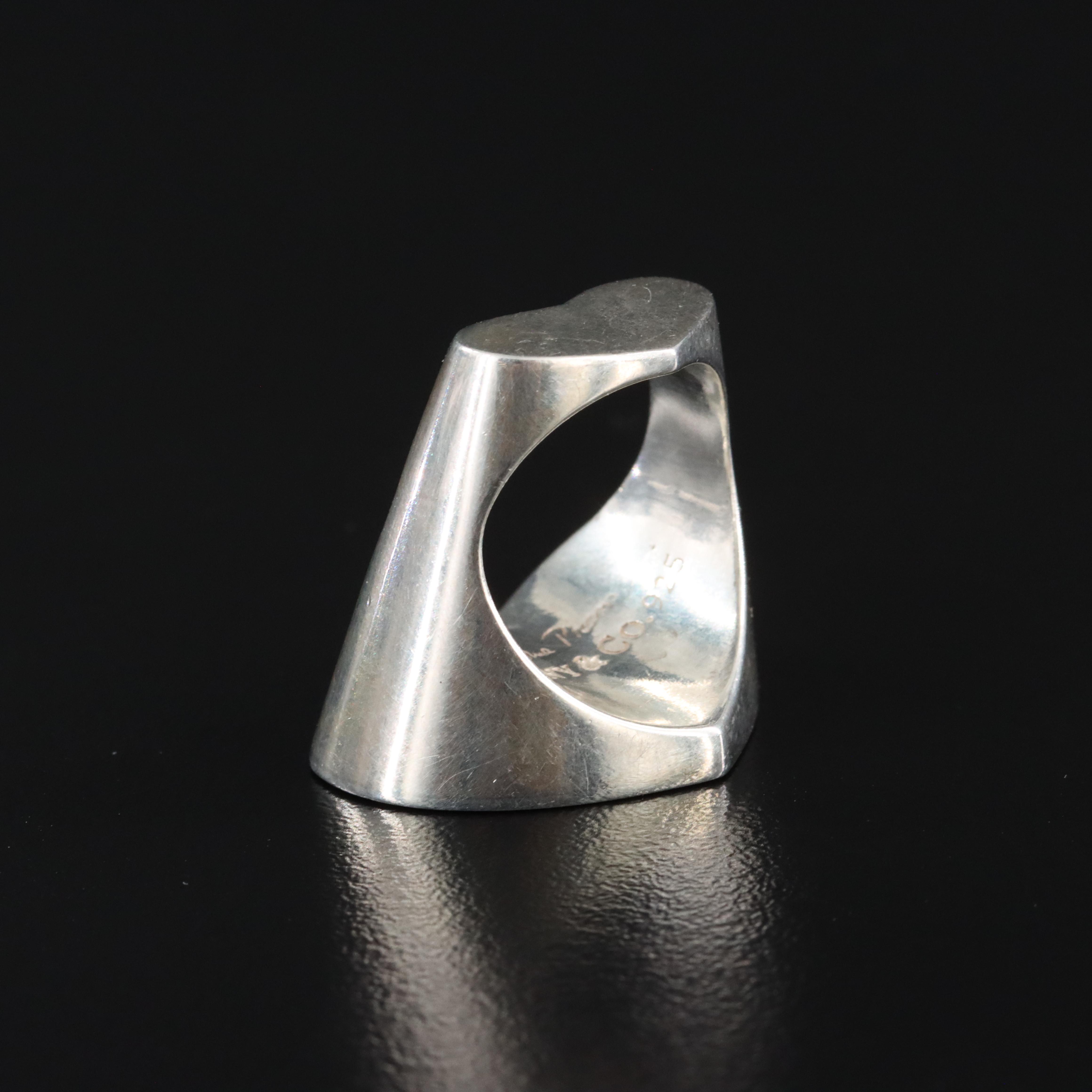Paloma Picasso for Tiffany & Co. Sterling Double Modern Heart Ring