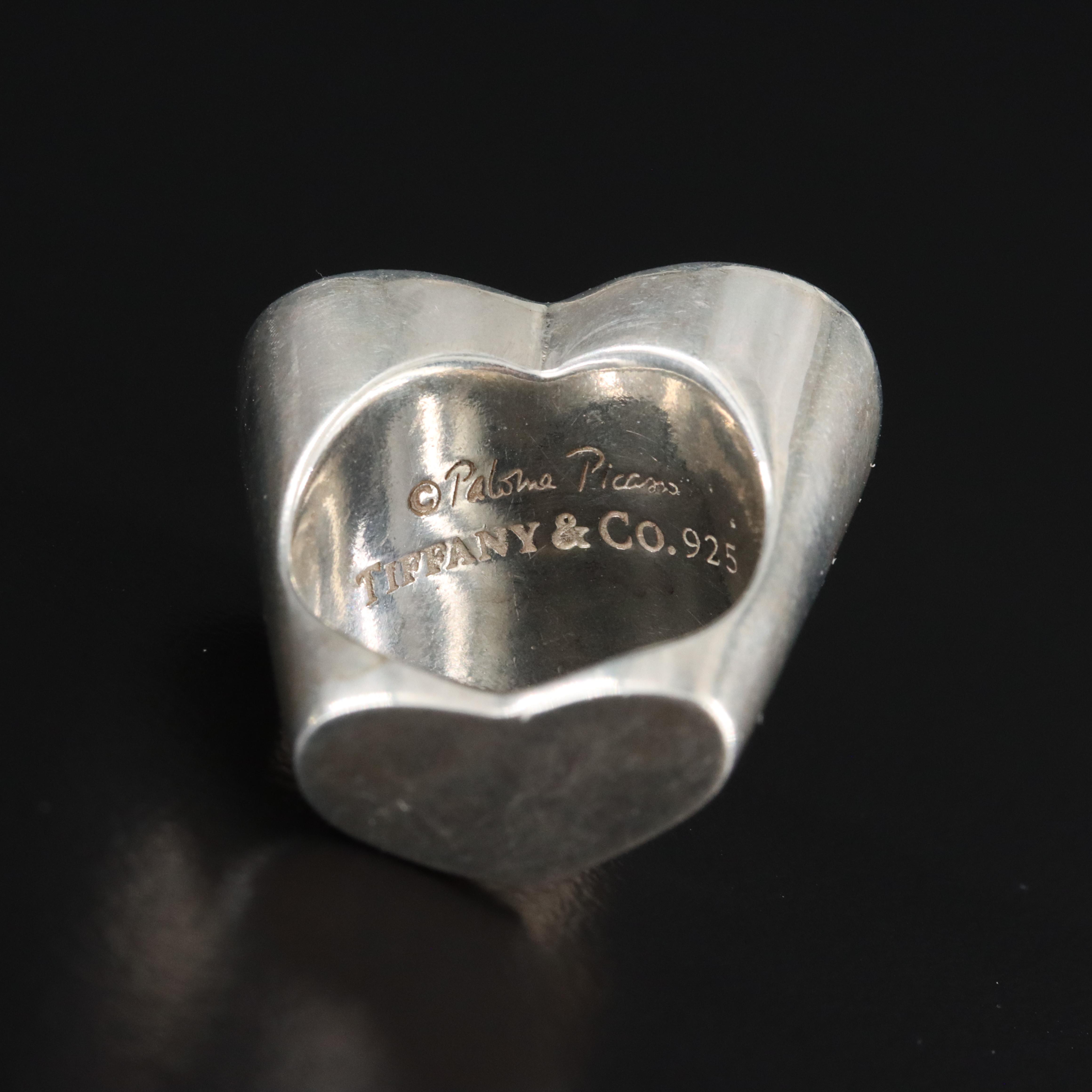 Paloma Picasso for Tiffany & Co. Sterling Double Modern Heart Ring