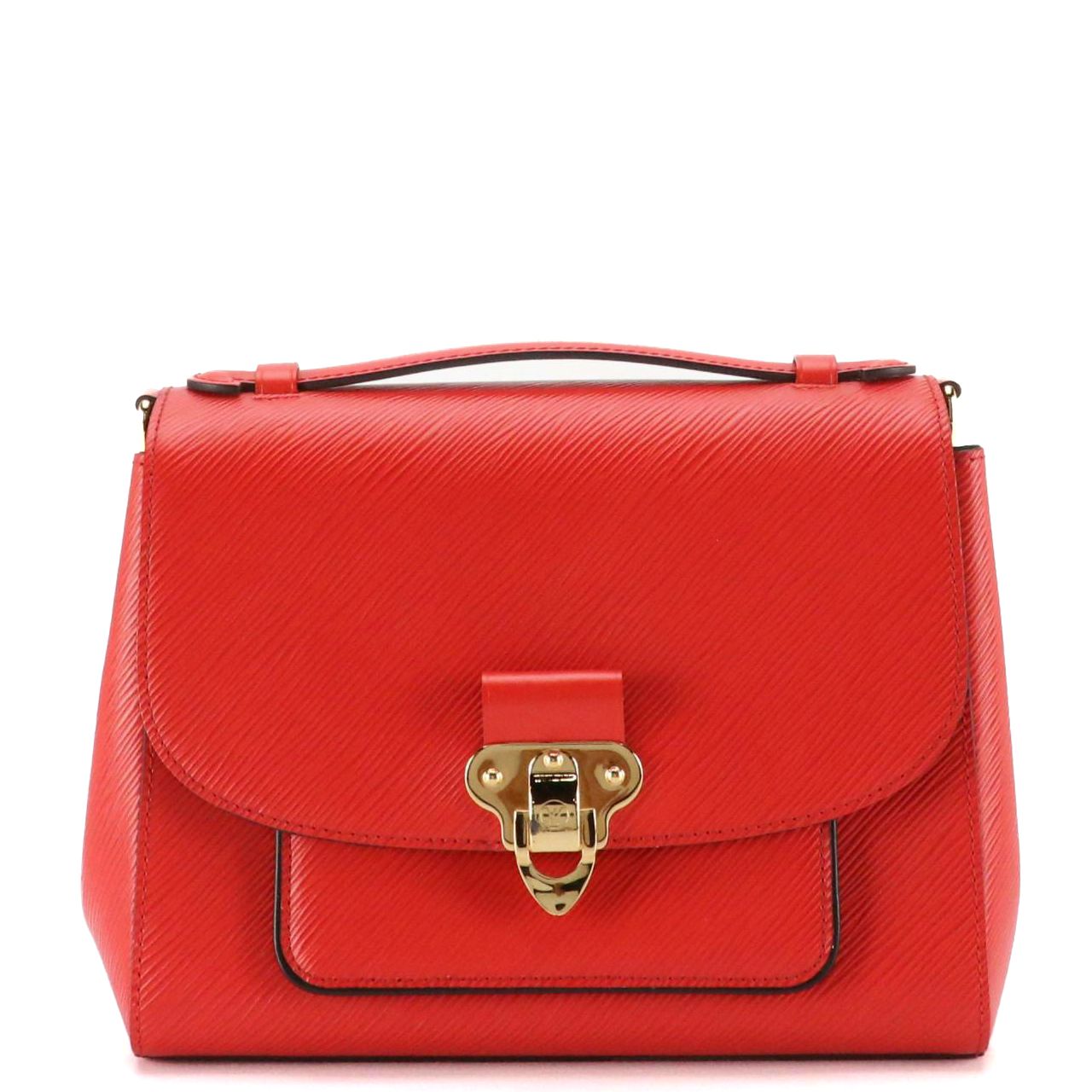 Louis Vuitton Boccador Two-Way Satchel in Red Epi and Smooth Leather, With Box