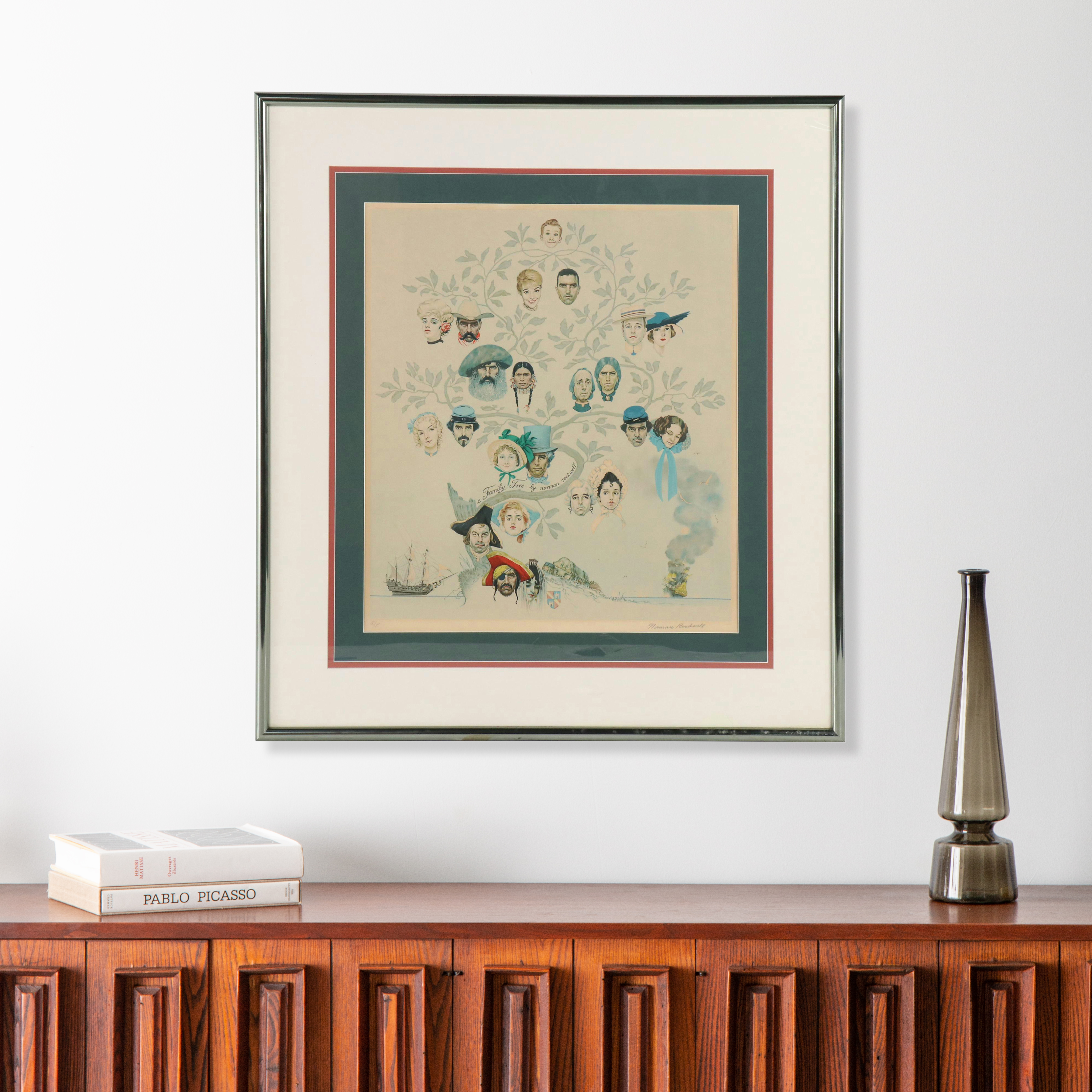 Norman Rockwell Signed Lithograph "A Family Tree," Circa 1959