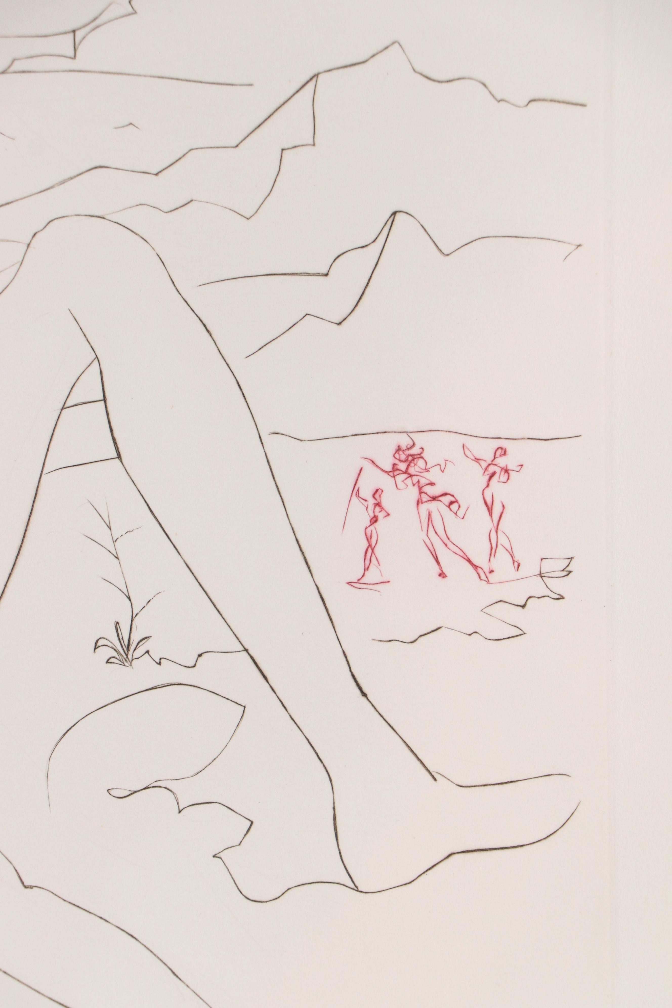 Salvador Dalí Color Etching "Europa and the Bull"