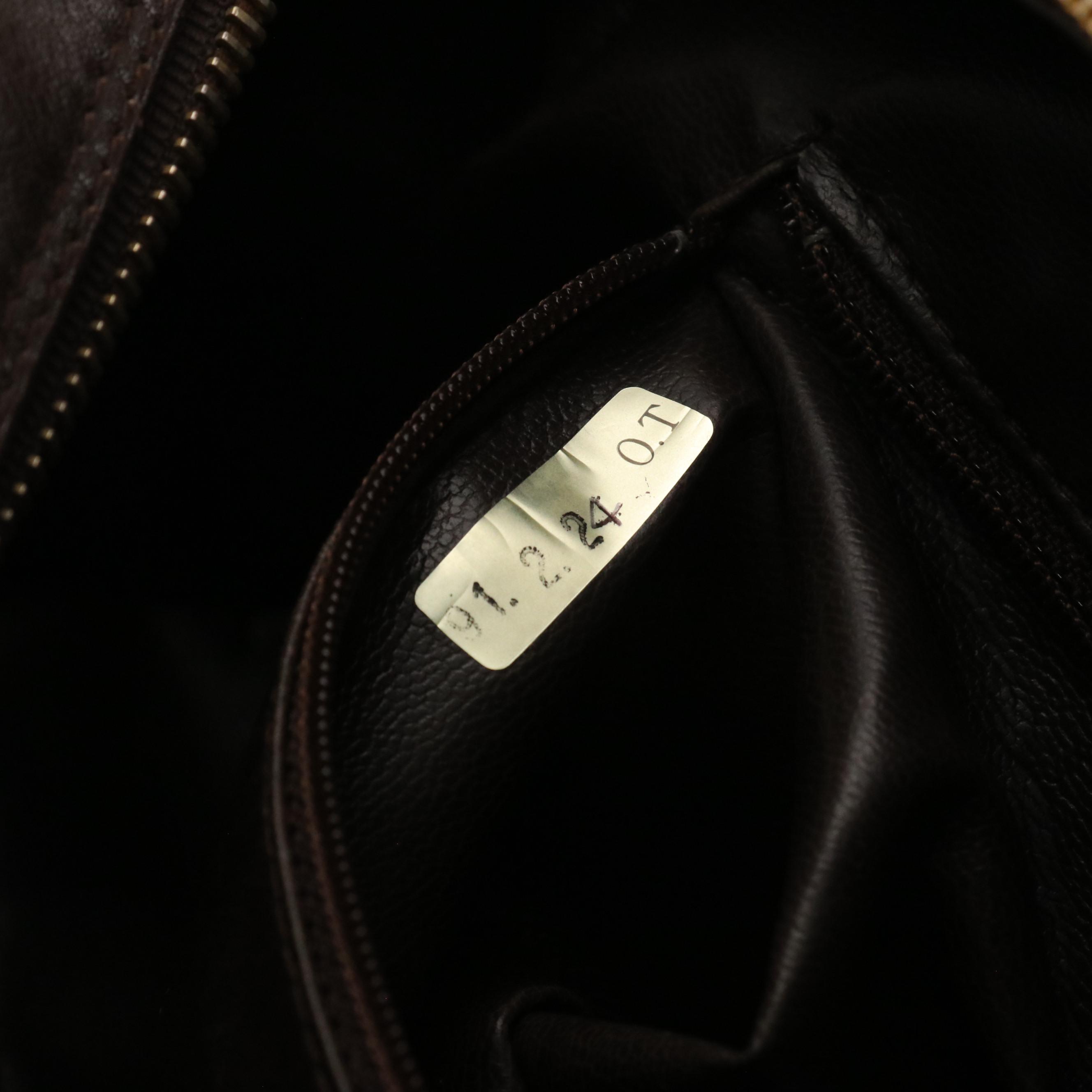 Chanel Zip-Around Vanity Case in Chocolate Brown Calfskin with Quilted Accents