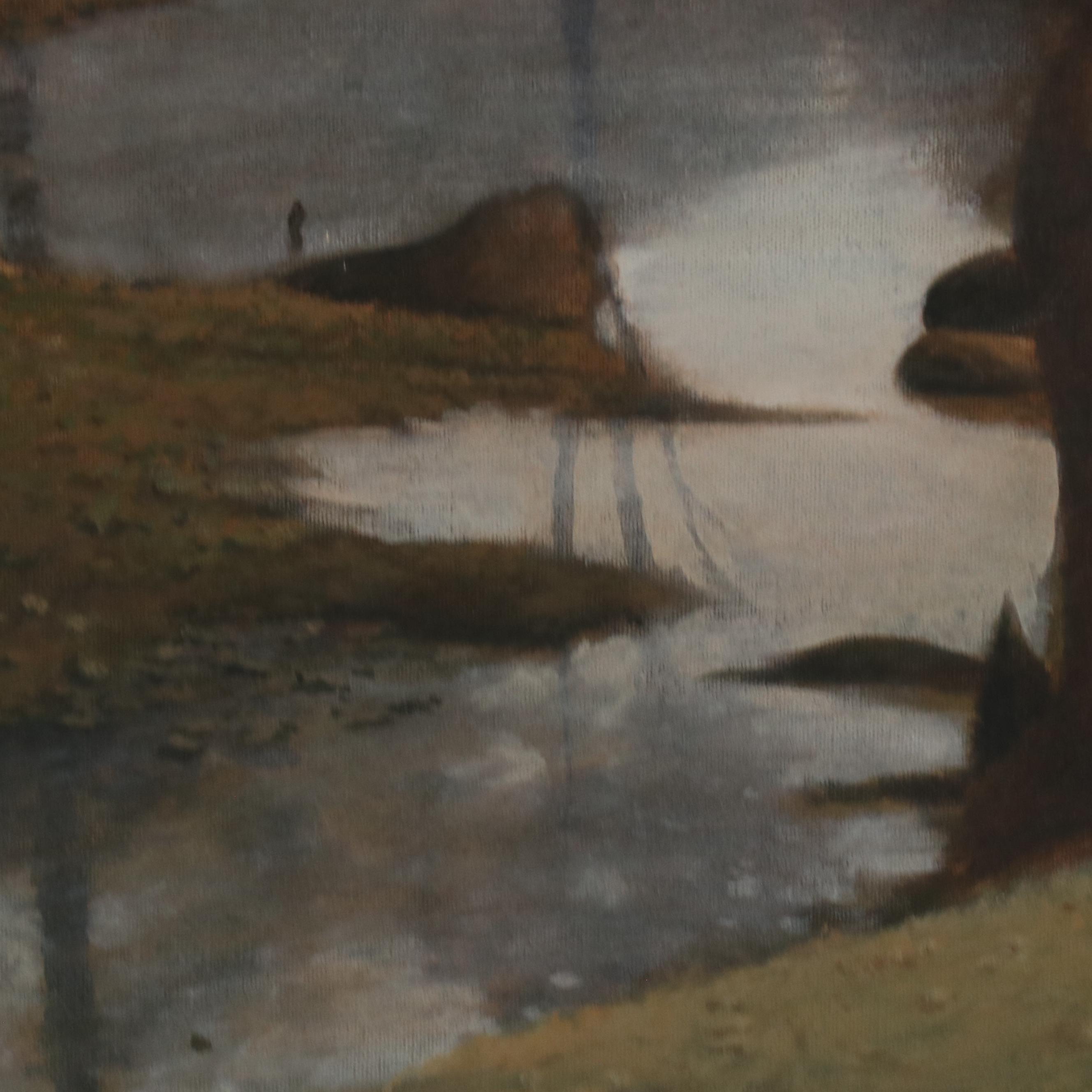 Ronald Eastbourne Renmark Landscape Oil Painting of Forest Steam, 20th Century