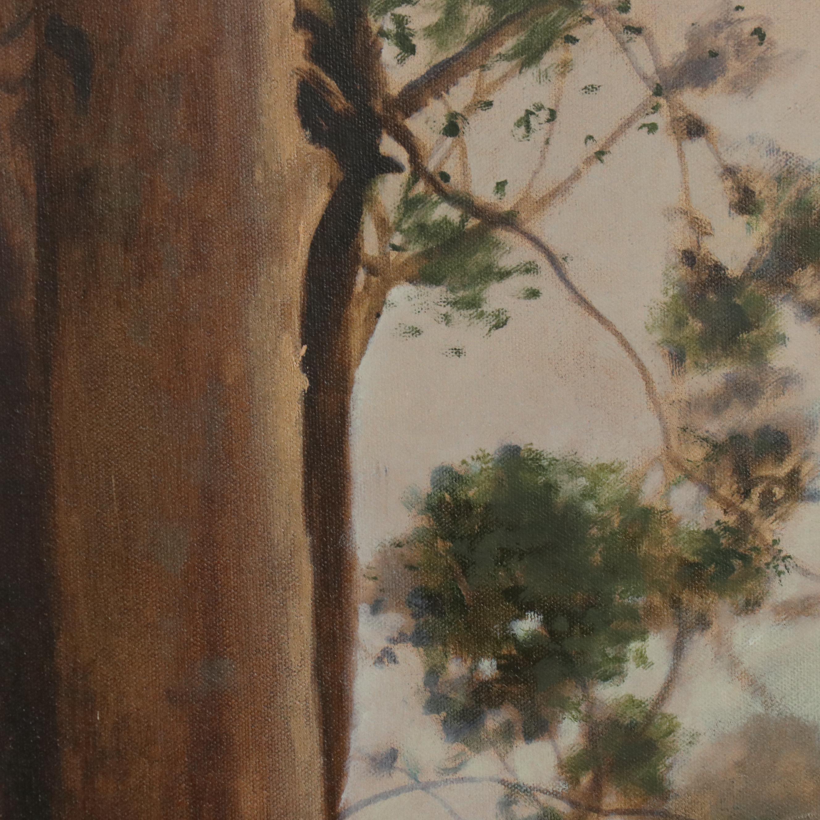 Ronald Eastbourne Renmark Landscape Oil Painting of Forest Steam, 20th Century