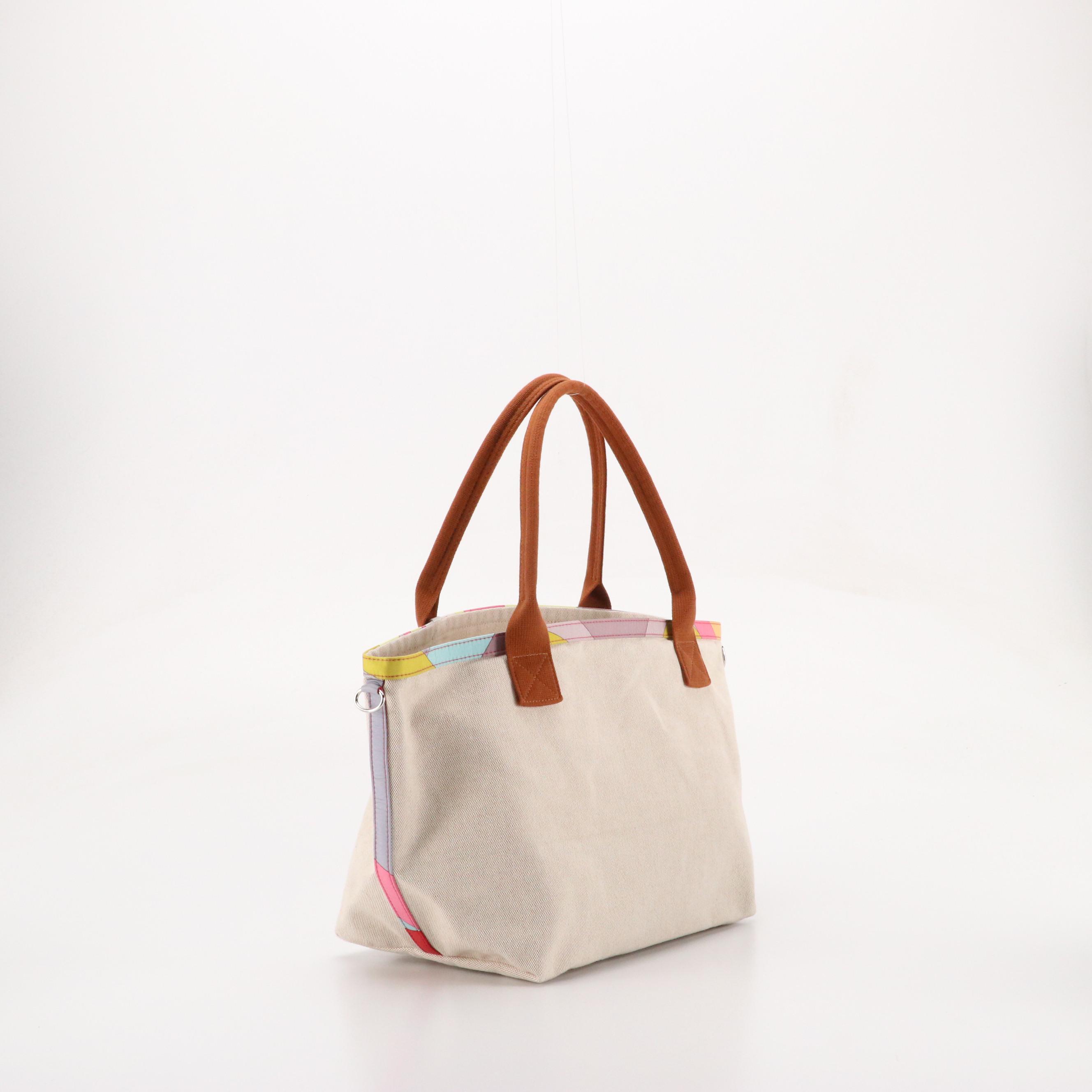 Hermès Petit h So Tote in Canvas with Silk Twill Trim