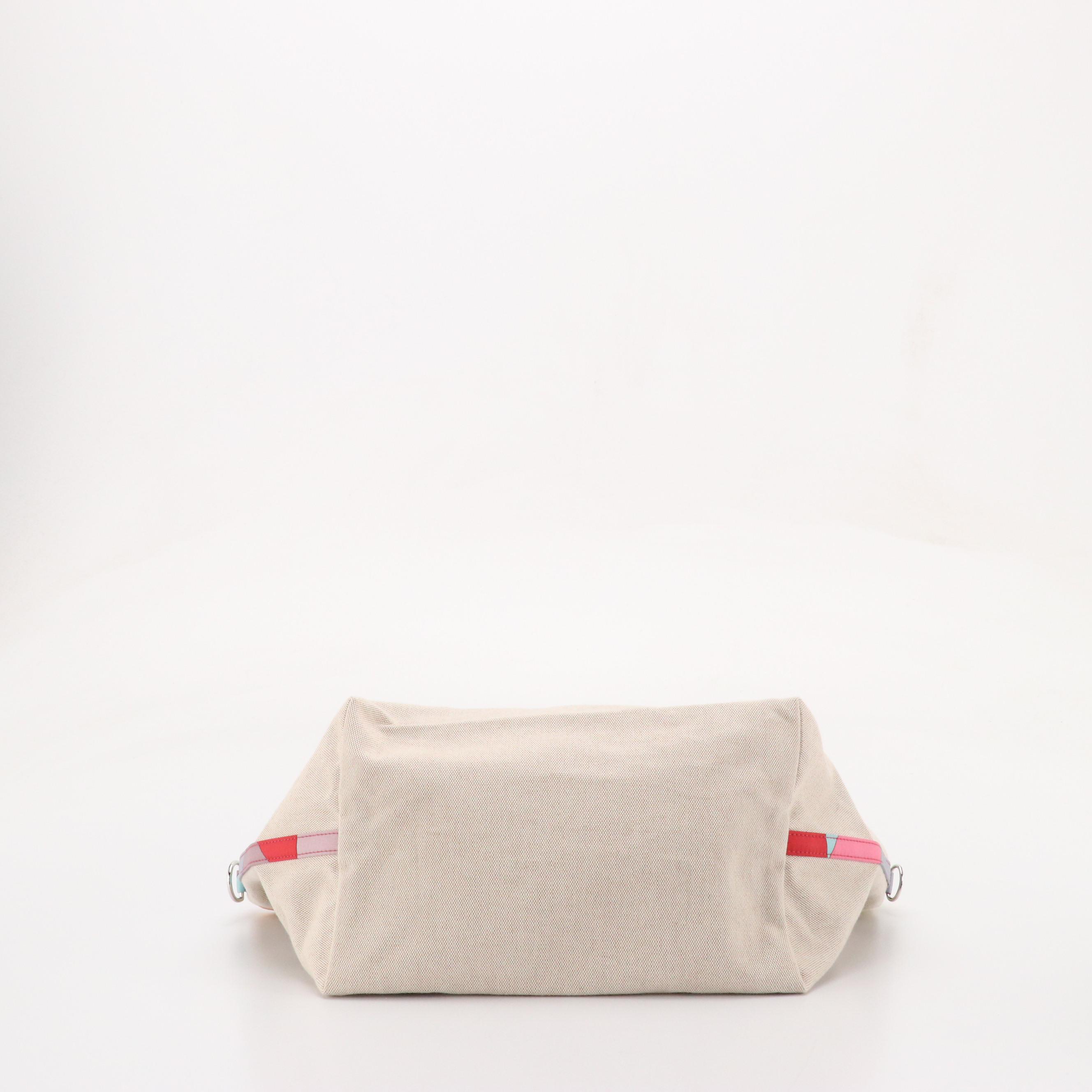 Hermès Petit h So Tote in Canvas with Silk Twill Trim