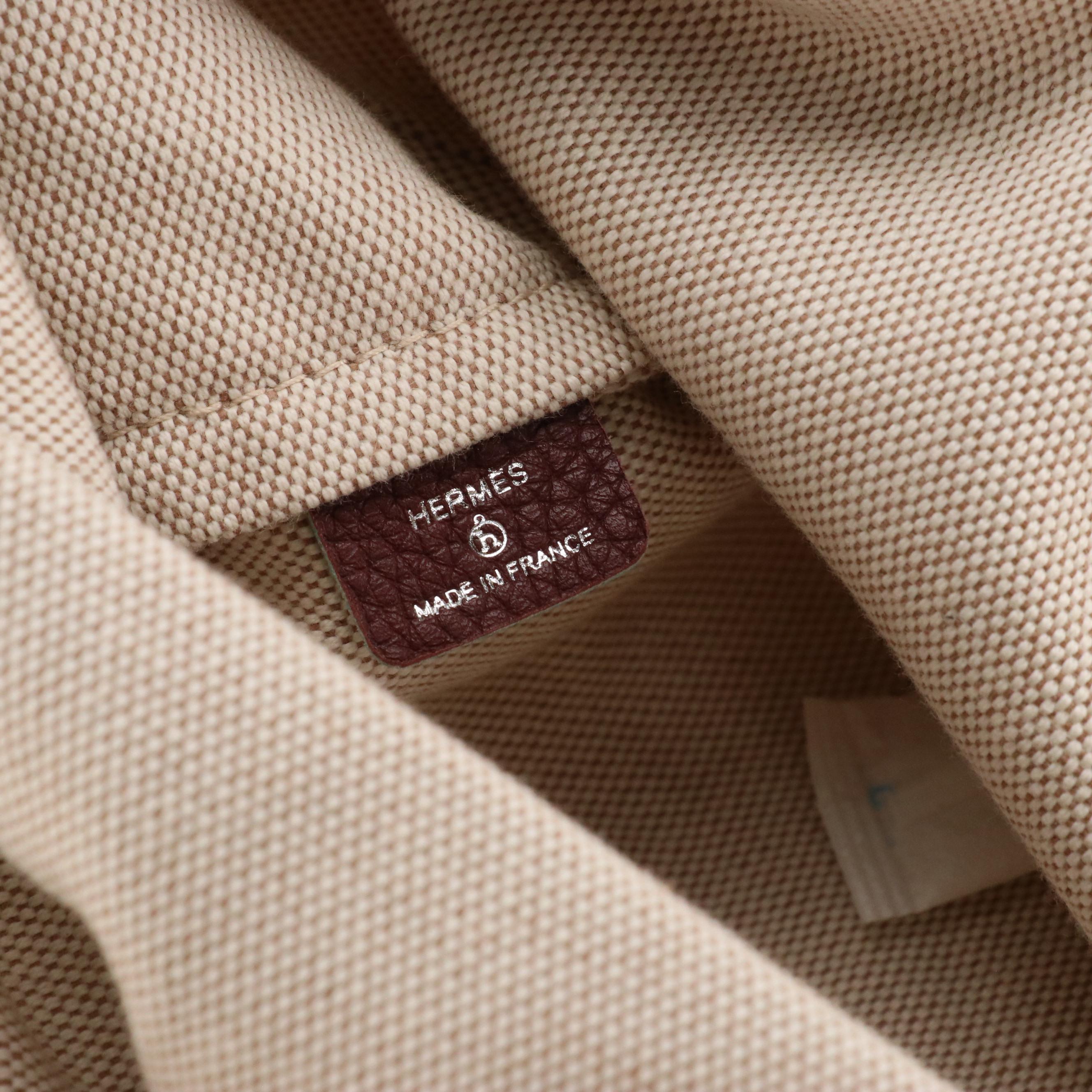 Hermès Petit h So Tote in Canvas with Silk Twill Trim