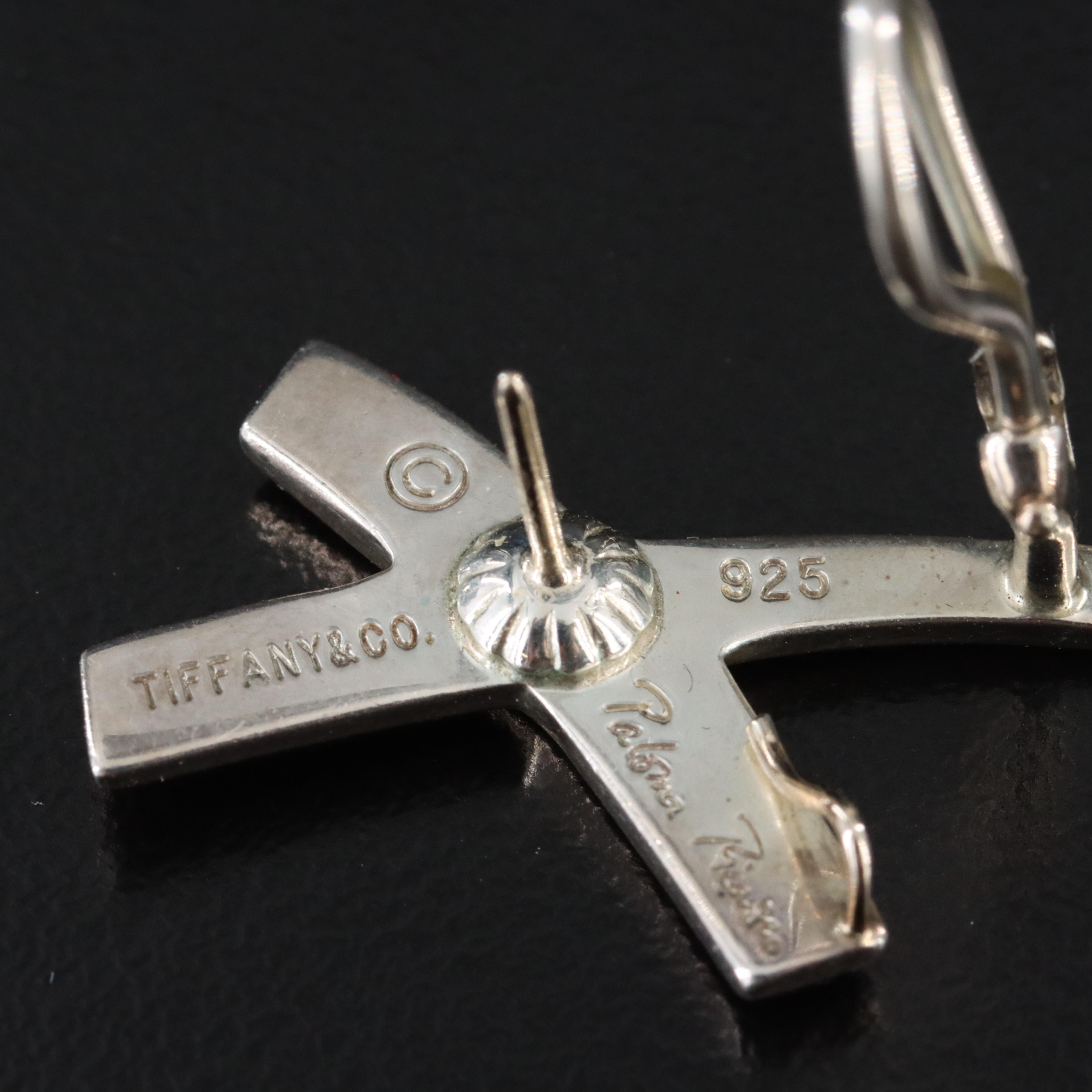 Paloma Picasso for Tiffany & Co Sterling Graffiti X Earrings