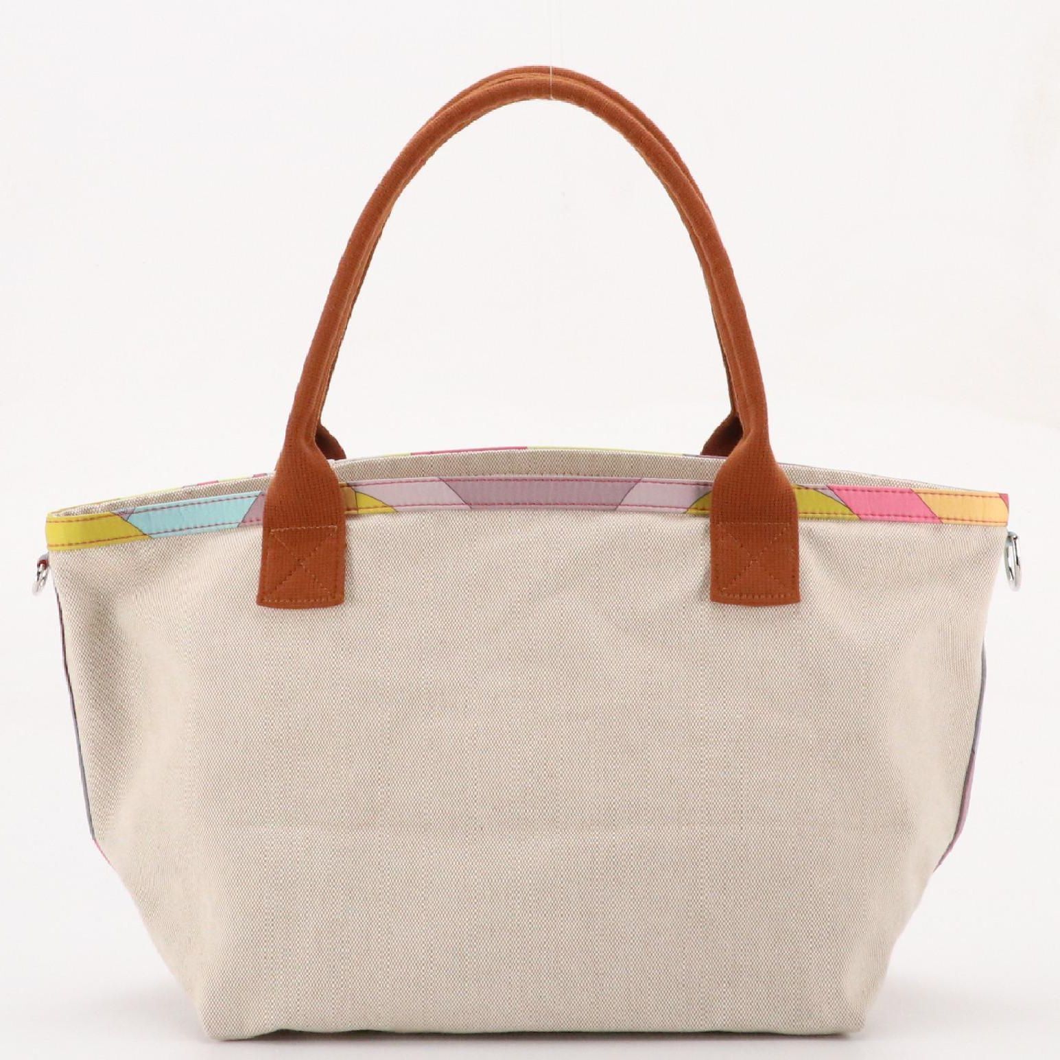 Hermès Petit h So Tote in Canvas with Silk Twill Trim