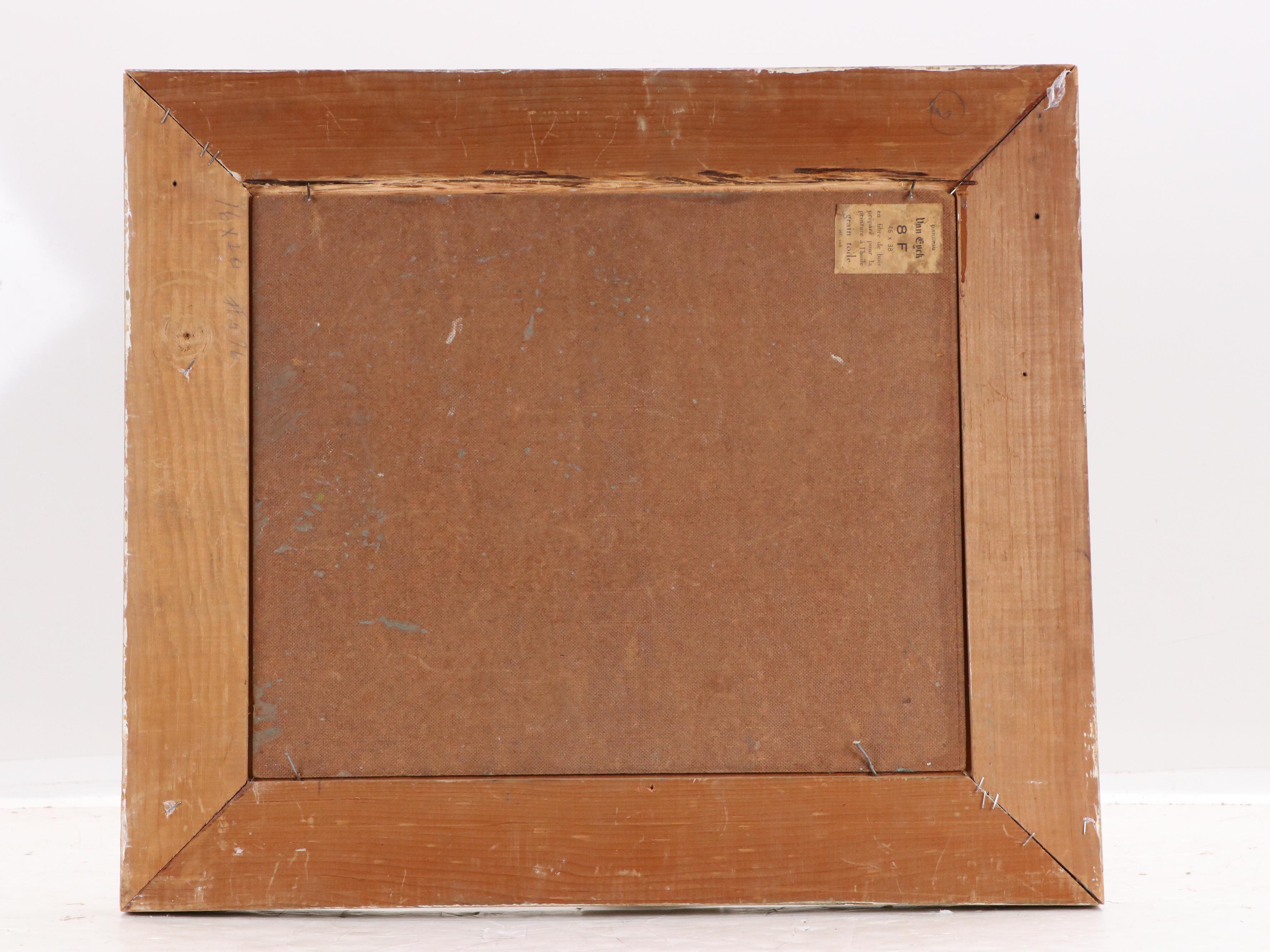 J. C. Bruyant Farmhouse Oil Painting, Circa 1940