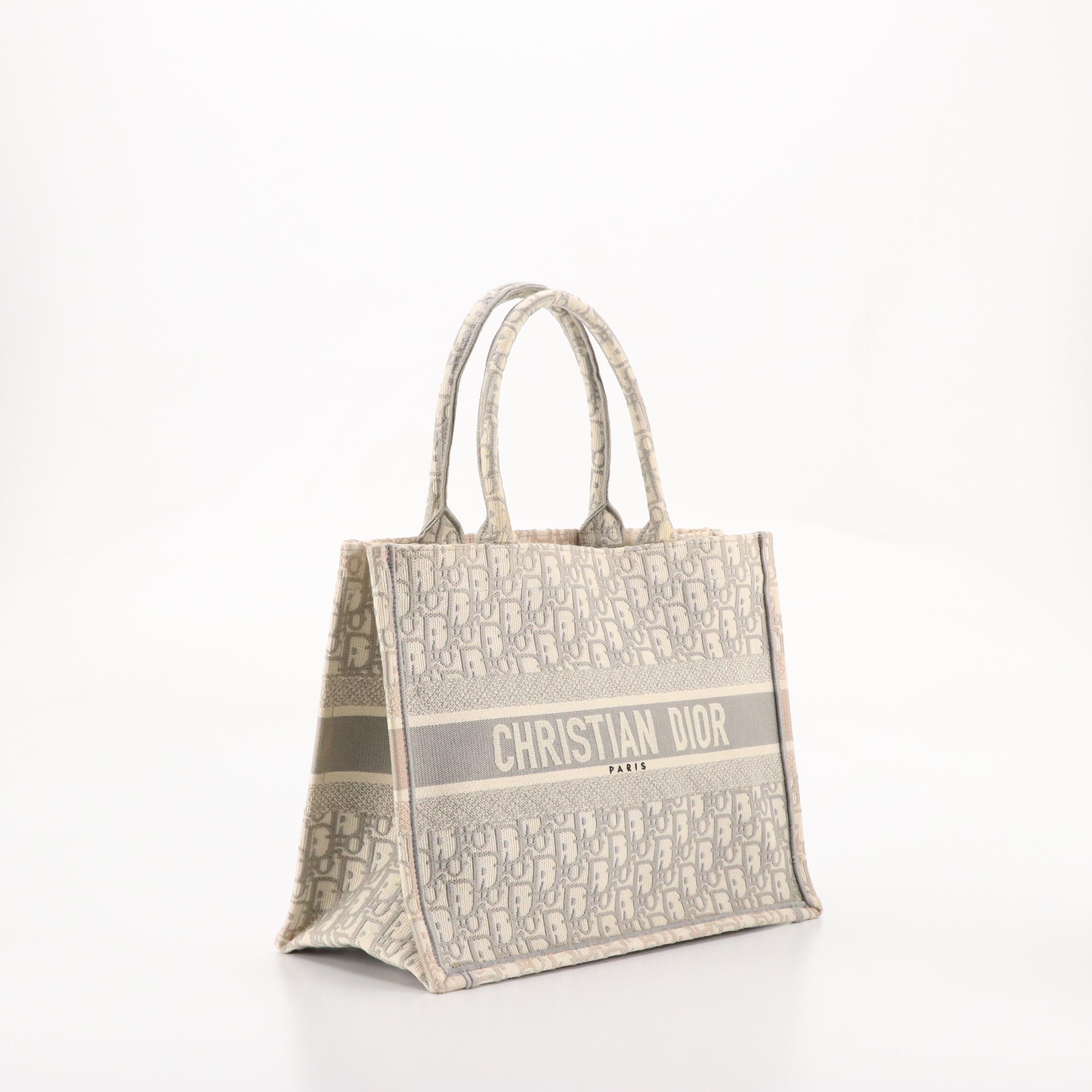 Christian Dior Oblique Jacquard Canvas Medium Book Tote