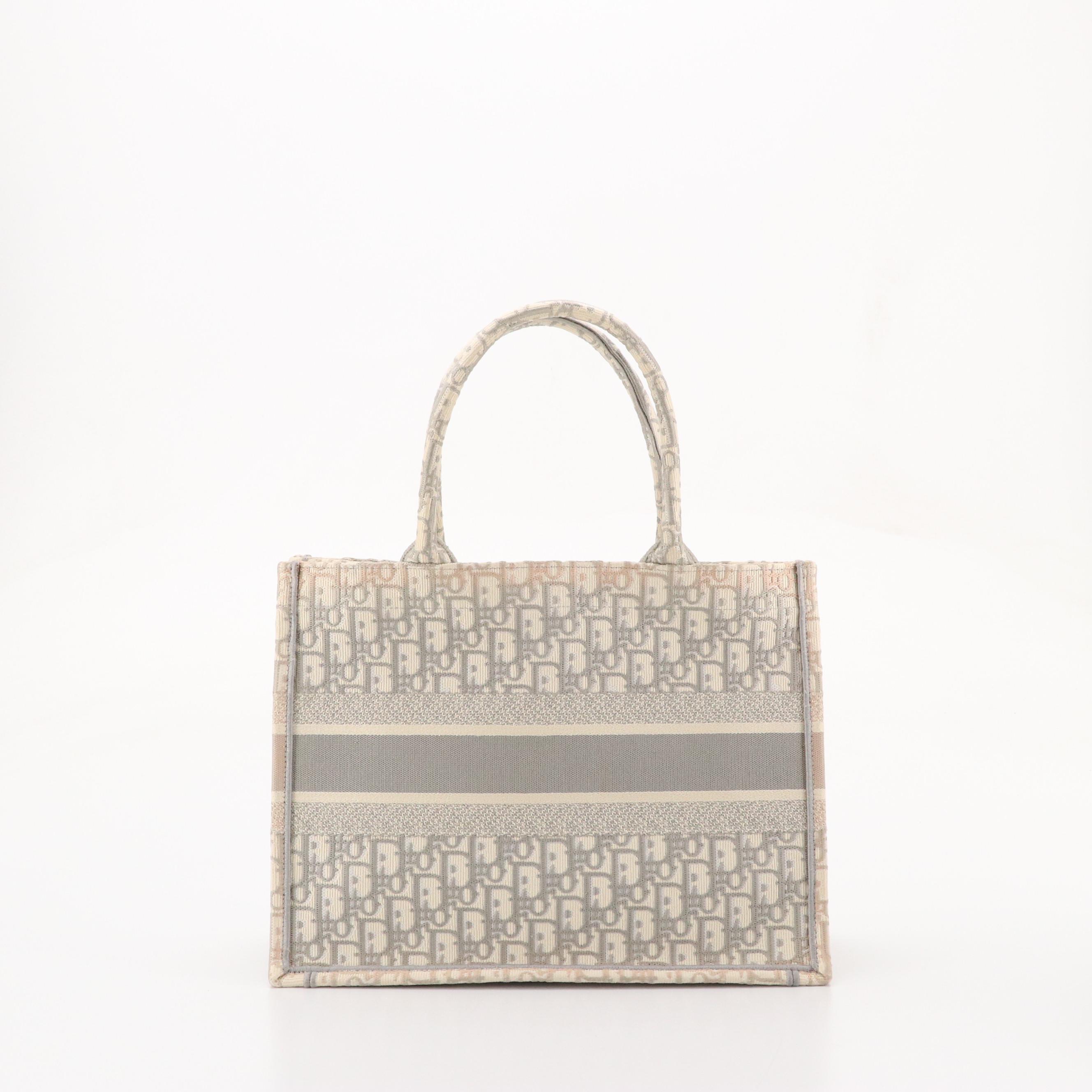 Christian Dior Oblique Jacquard Canvas Medium Book Tote