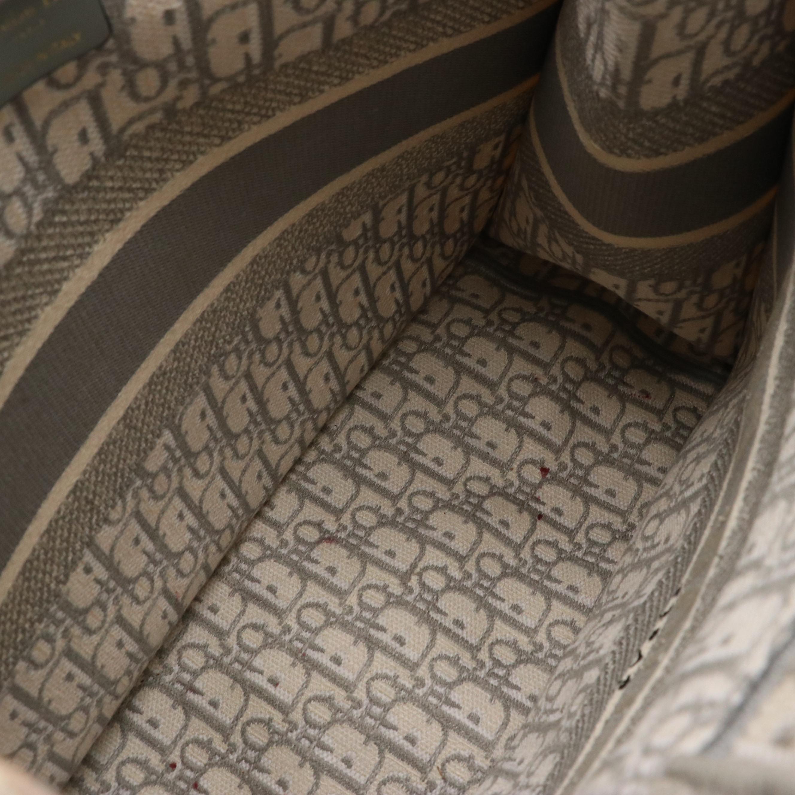 Christian Dior Oblique Jacquard Canvas Medium Book Tote