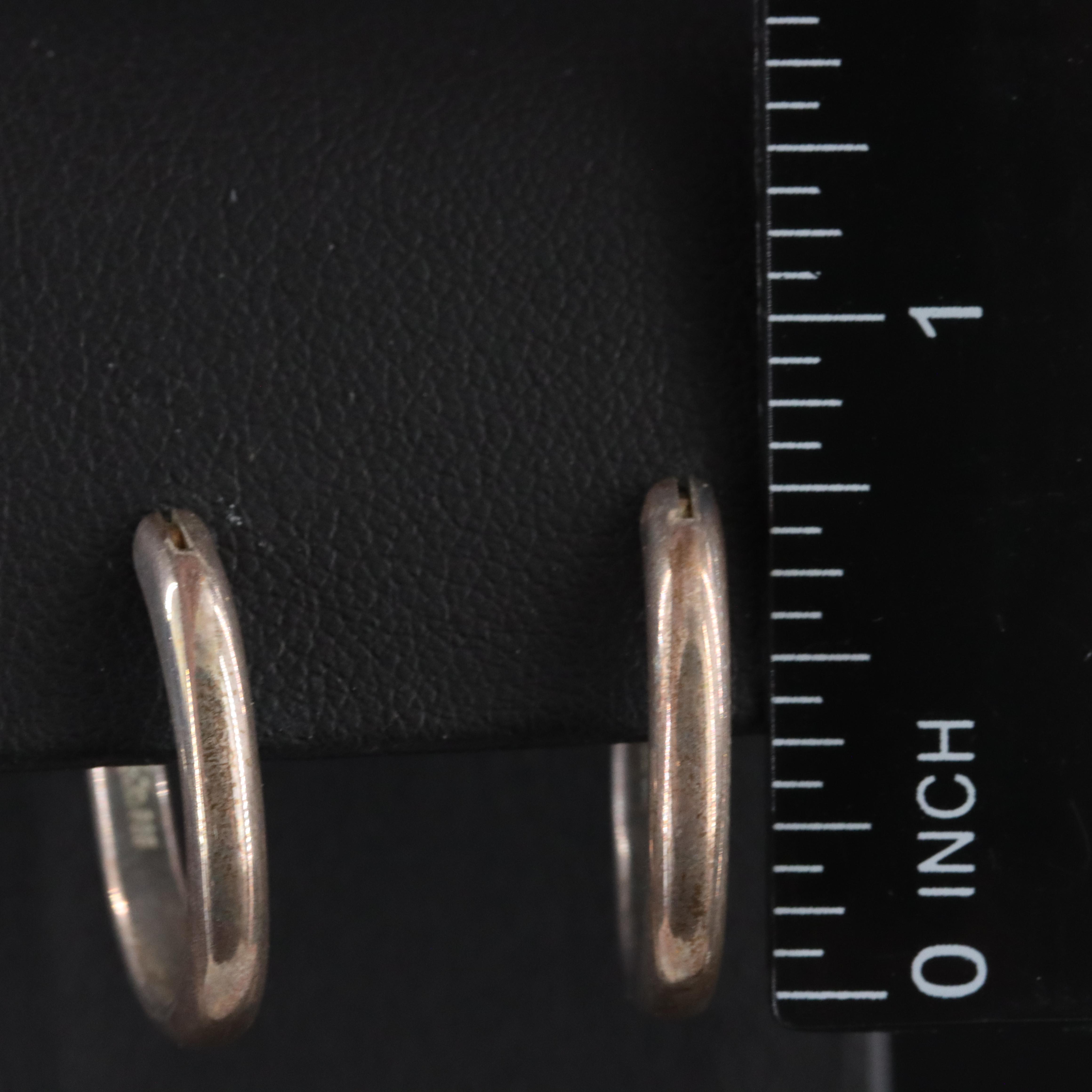 Tiffany & Co. Sterling Square Cushion Hoop Earrings