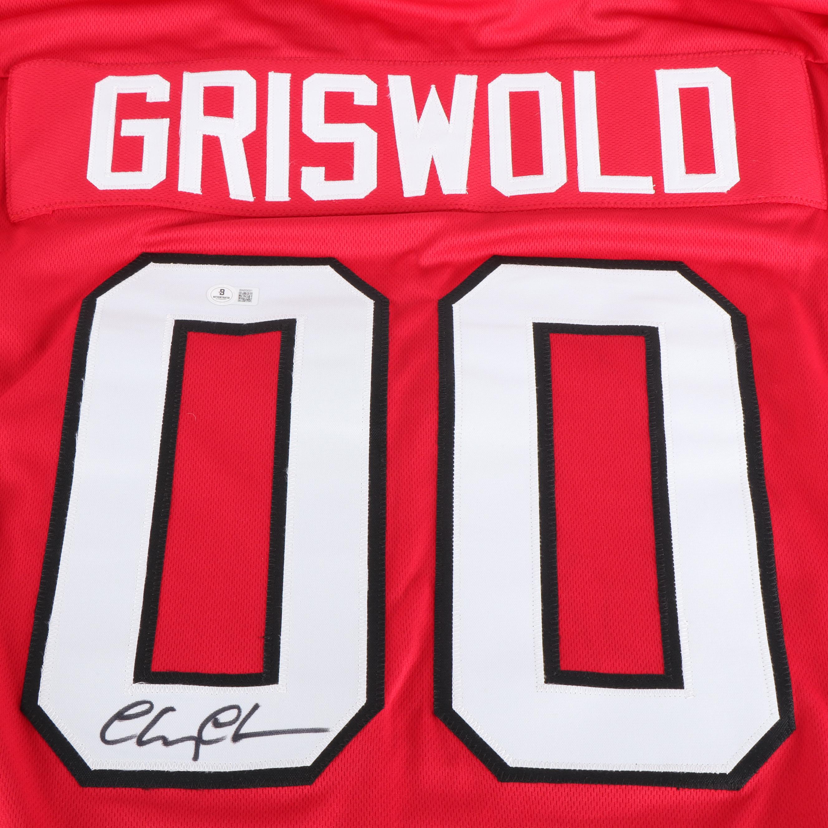 Chevy Chase Signed "Christmas Vacation: Clark Griswold" Hockey Jersey, Beckett