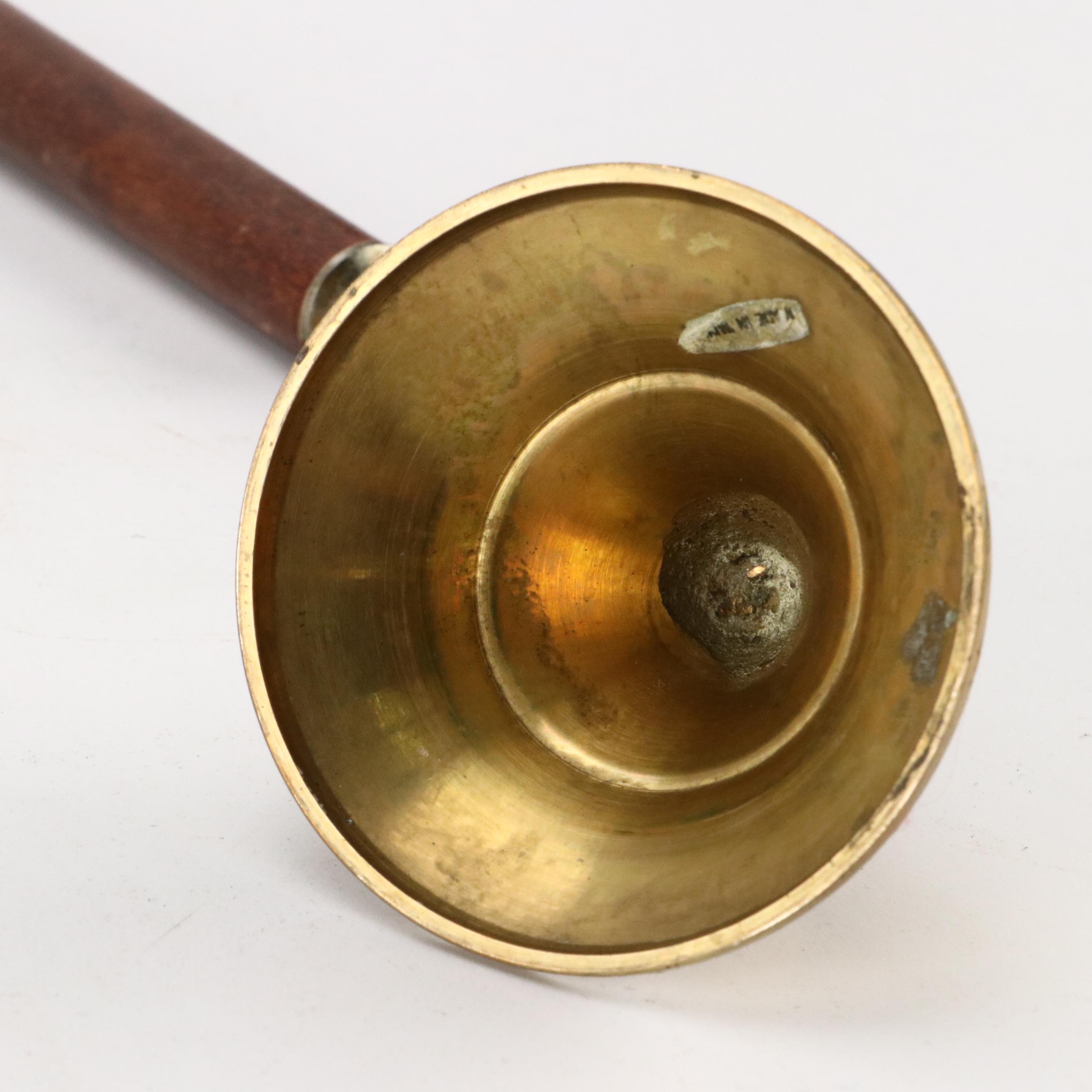 Brass Candlesticks with Wood Handled Candle Snuffer and More