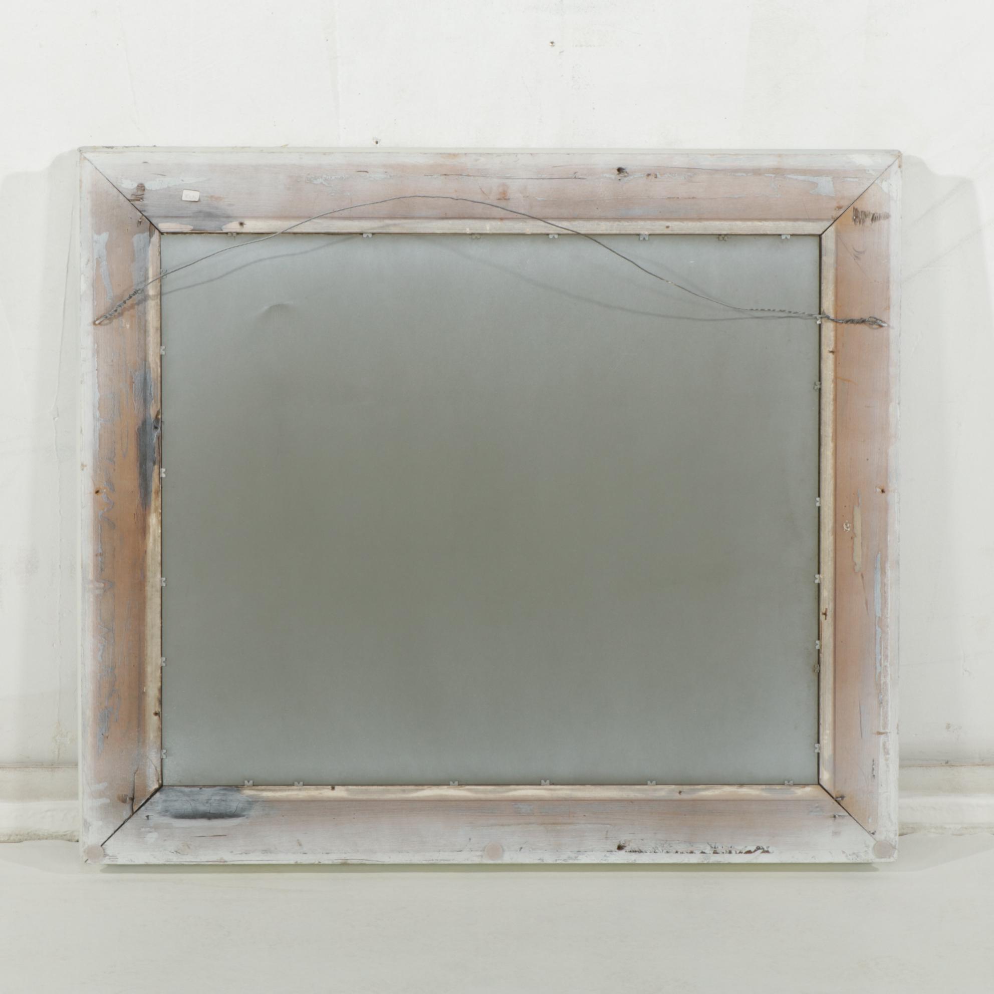 Neoclassical Style White-Painted Wall Mirror, Mid to Late 20th Century
