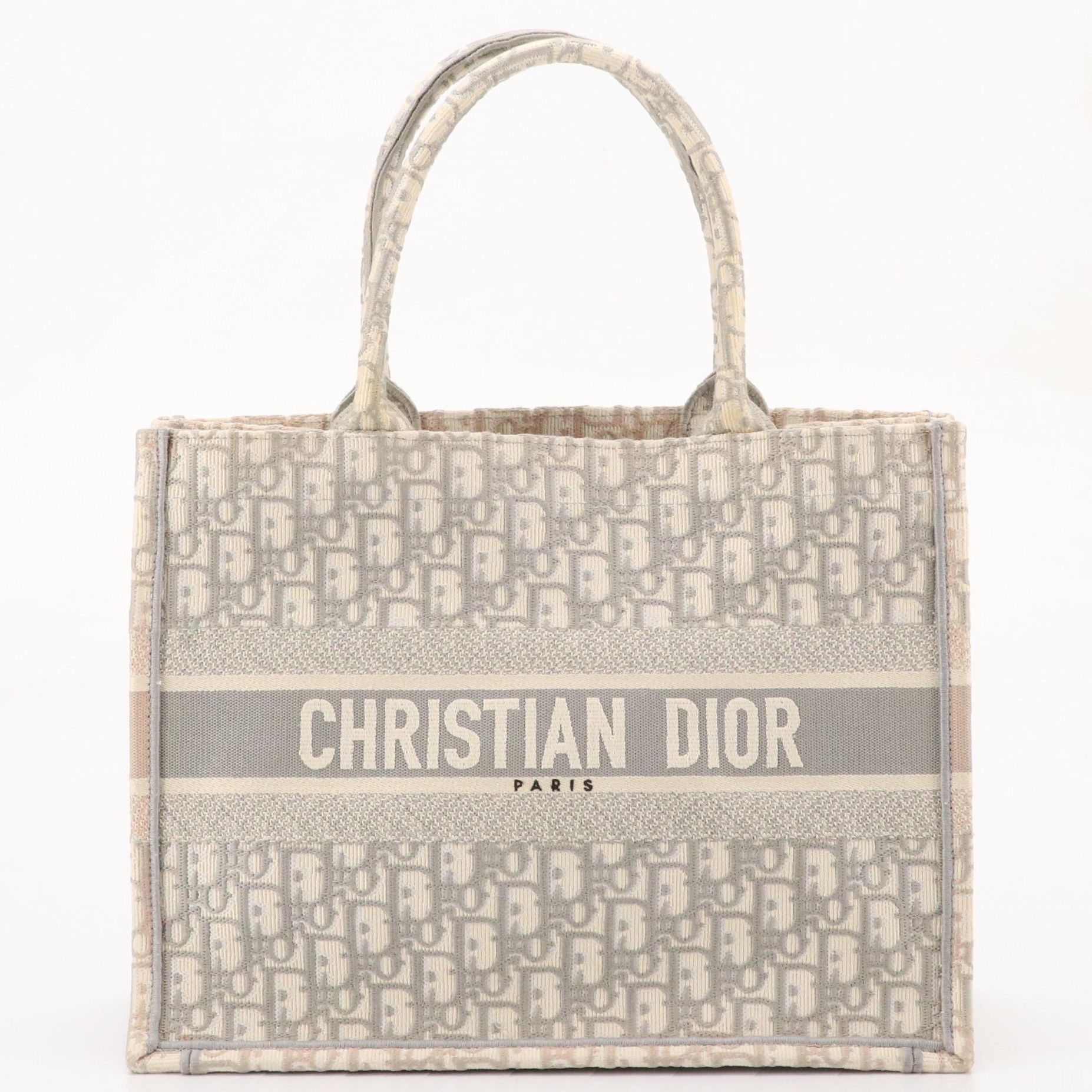 Christian Dior Oblique Jacquard Canvas Medium Book Tote