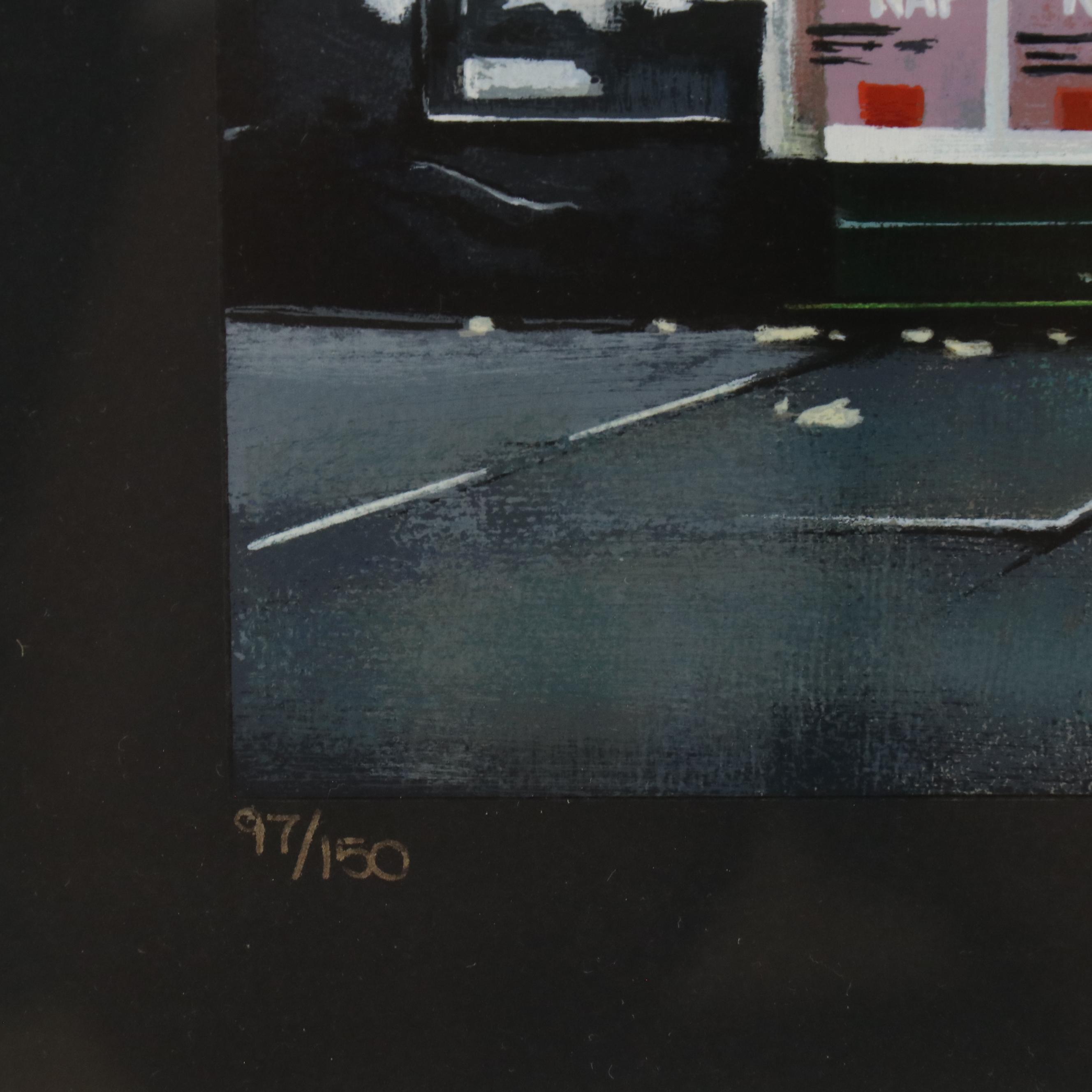 Thomas Pradzynski Signed Serigraph "Passage du Cheval Blanc," 1993