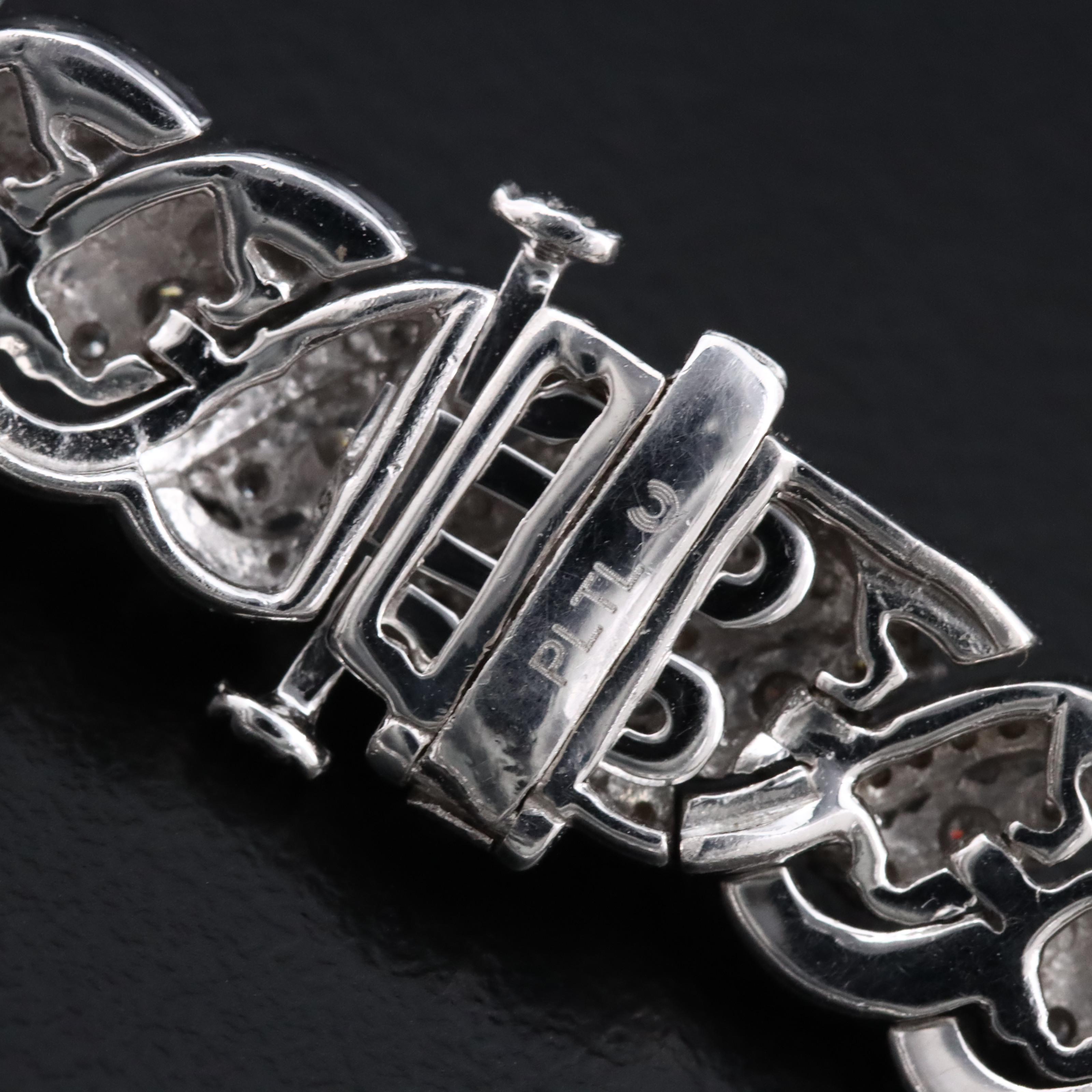 950 Silver Diamond S Link Bracelet