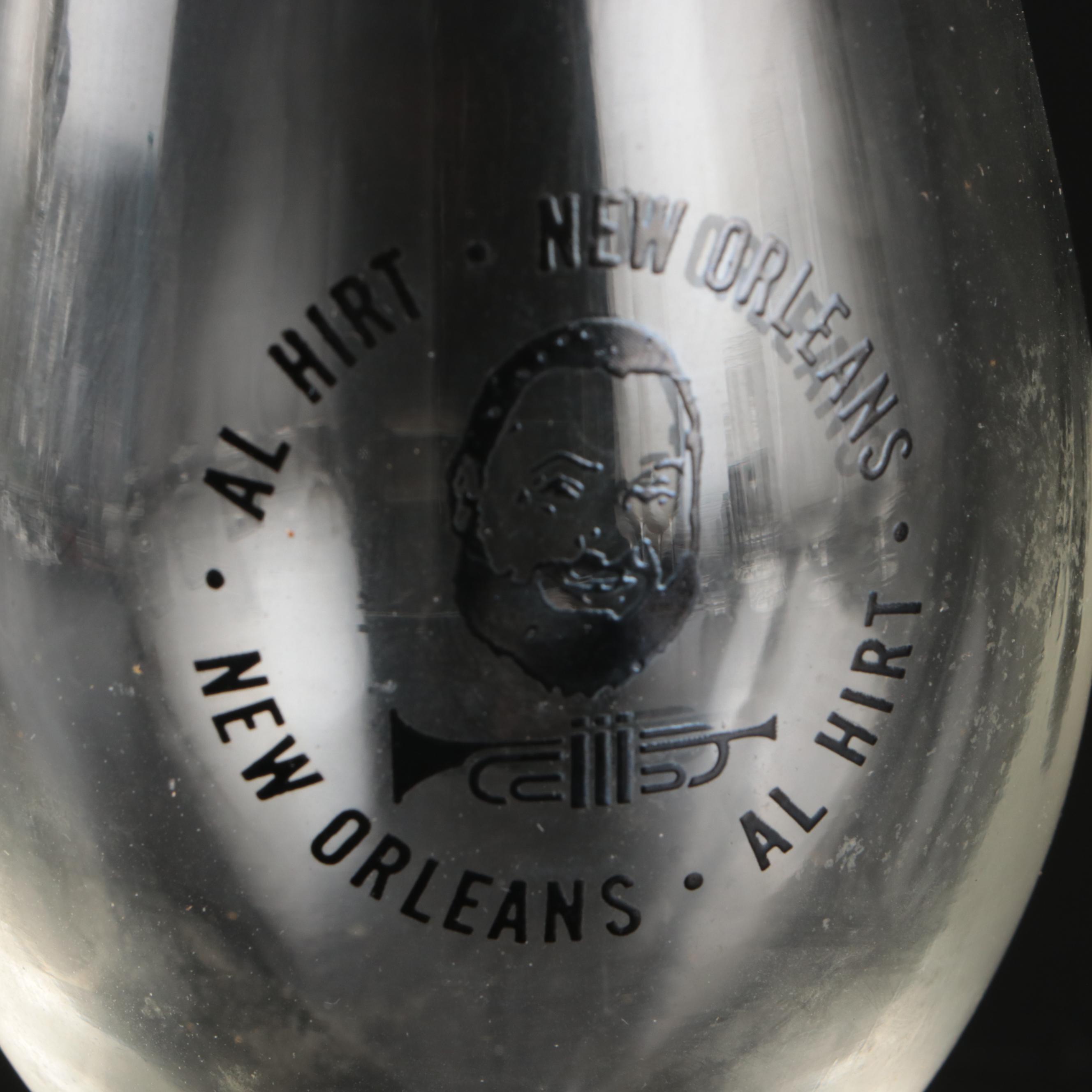 Vintage Hurricane Glasses with Other Glasses and Table Linens