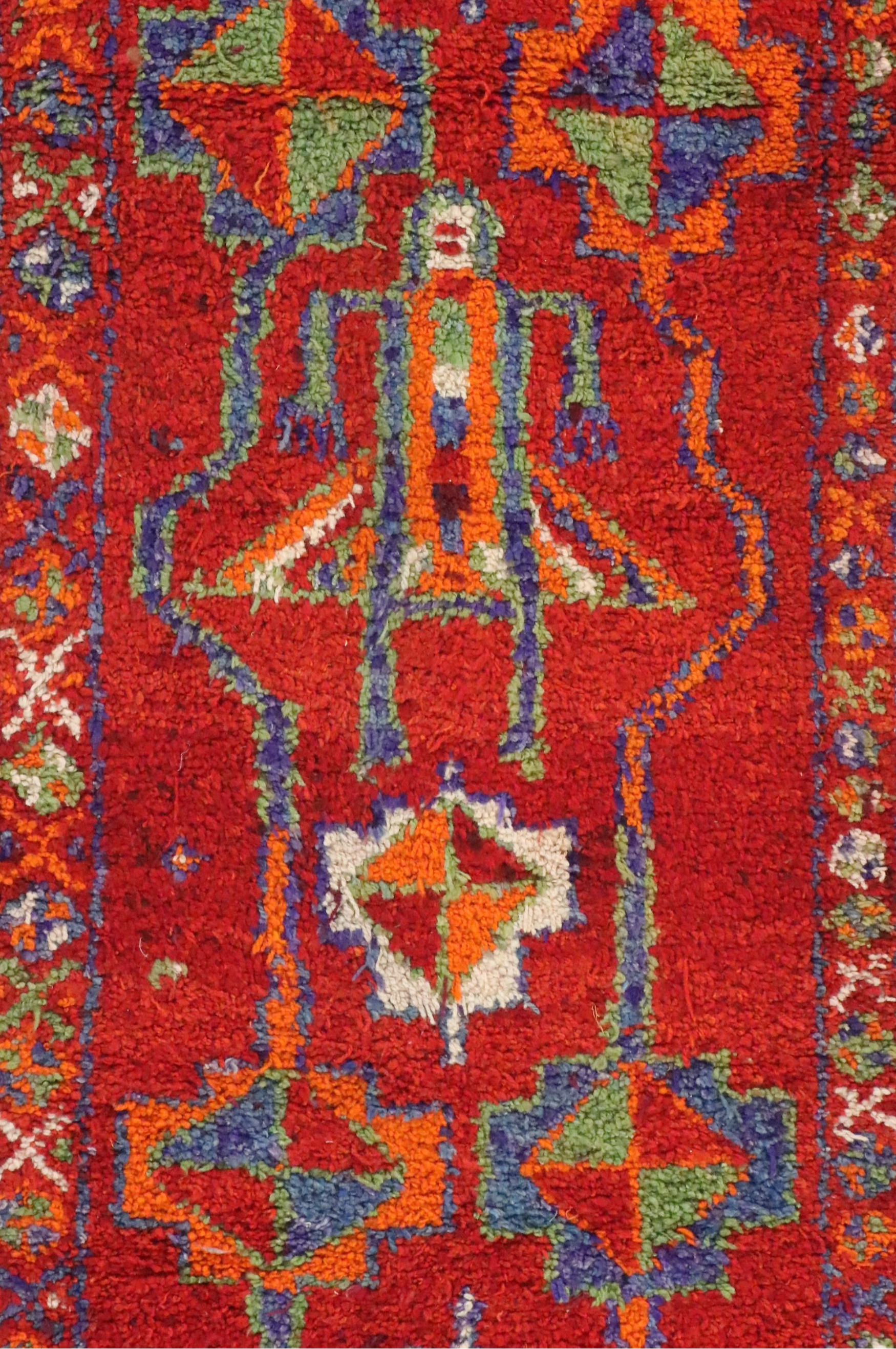 3'5 x 10'7 Hand-Knotted Moroccan Berber Long Rug