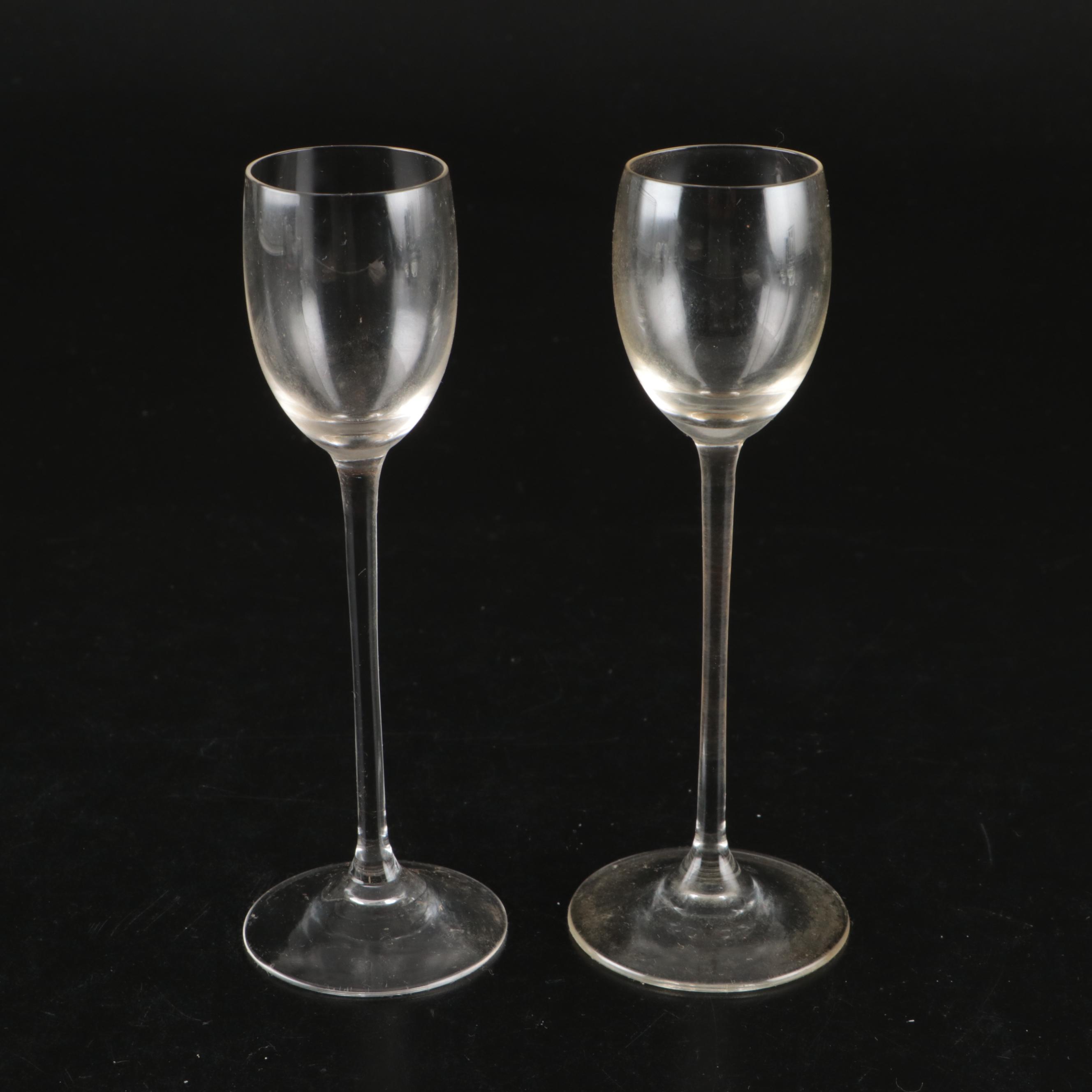 Vintage Hurricane Glasses with Other Glasses and Table Linens
