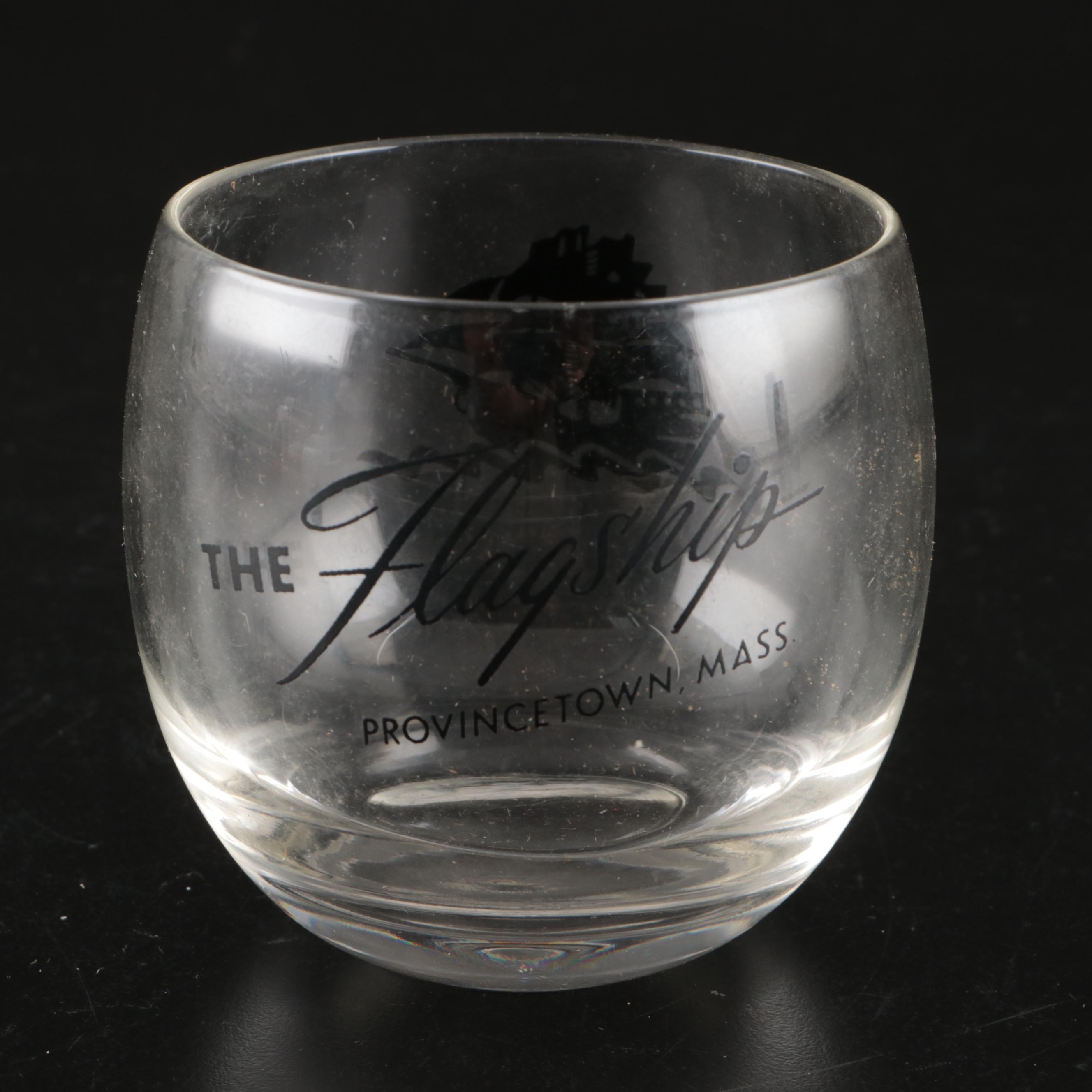 Vintage Hurricane Glasses with Other Glasses and Table Linens