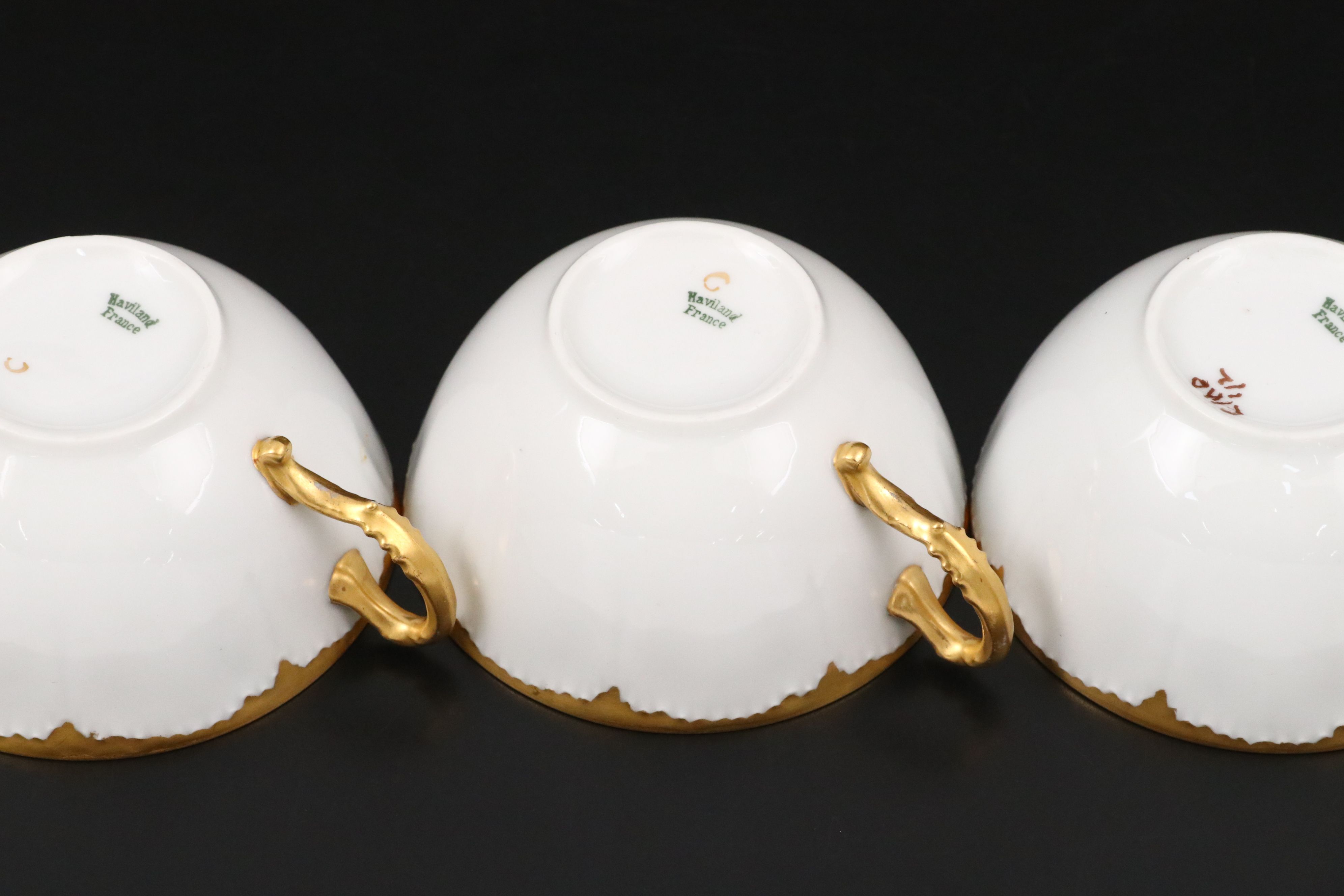 Haviland Limoges with Other Porcelain Gilt Rim Dinnerware and Serving Pieces