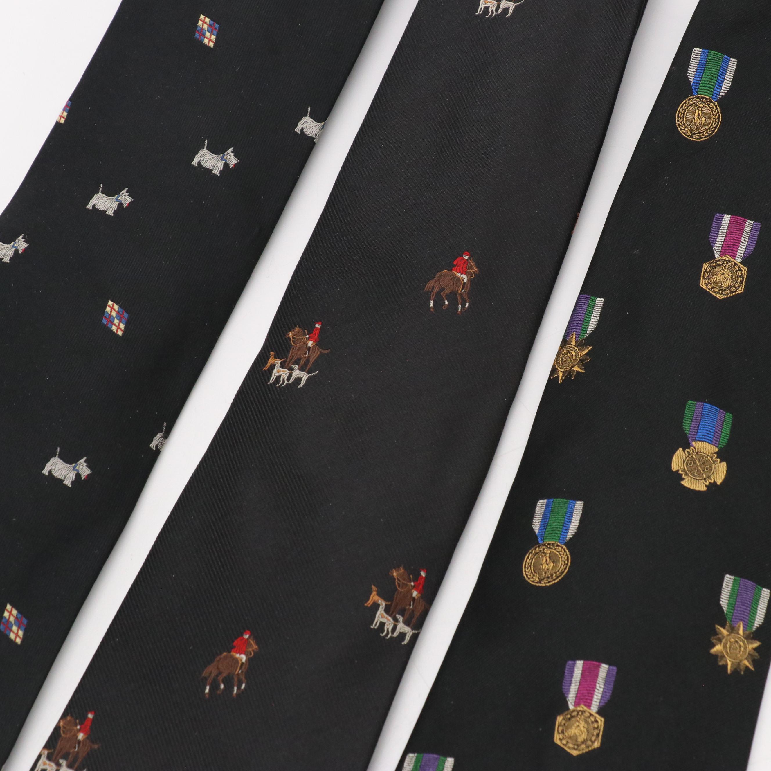 Polo by Ralph Lauren and Land's End Patterned Silk Neckties