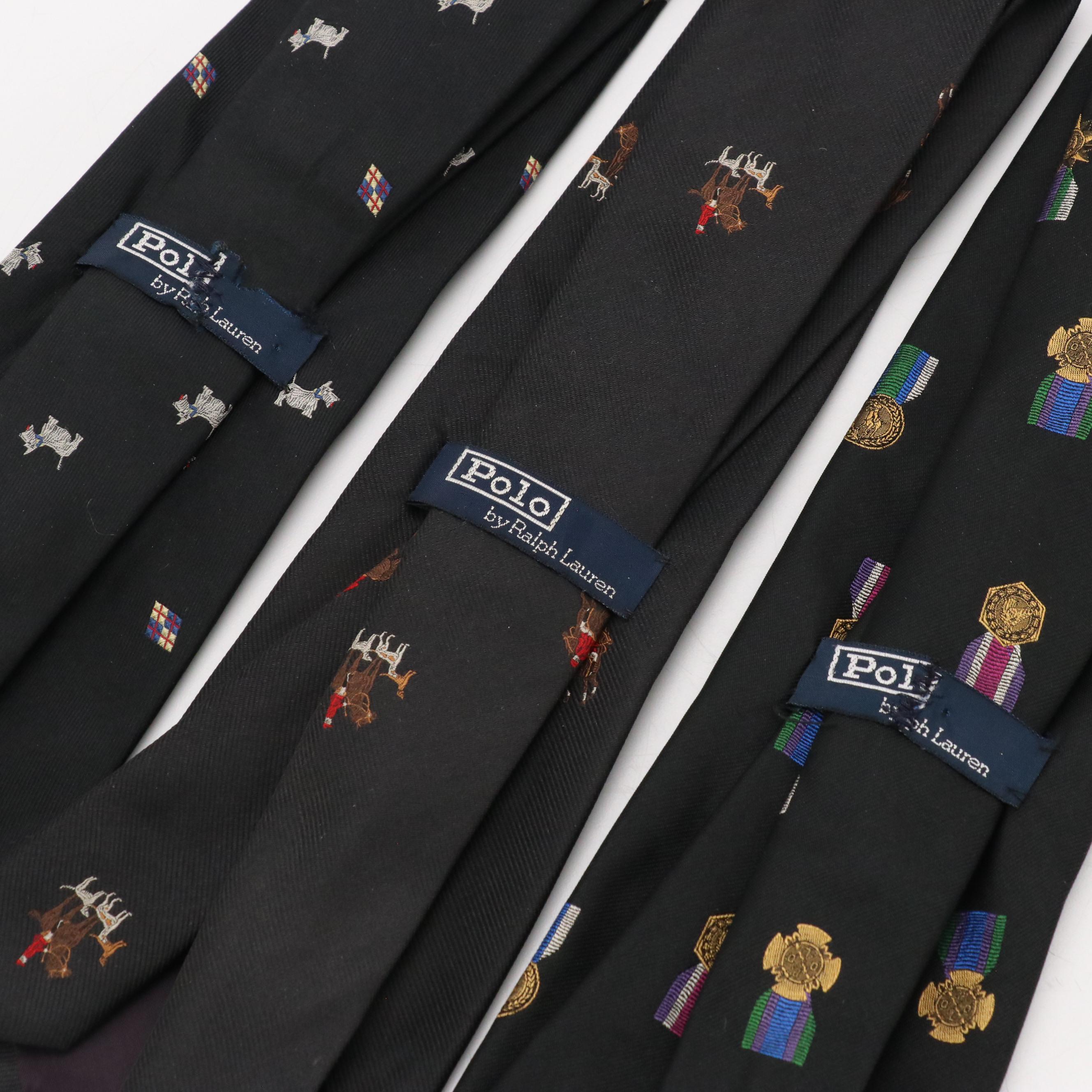 Polo by Ralph Lauren and Land's End Patterned Silk Neckties